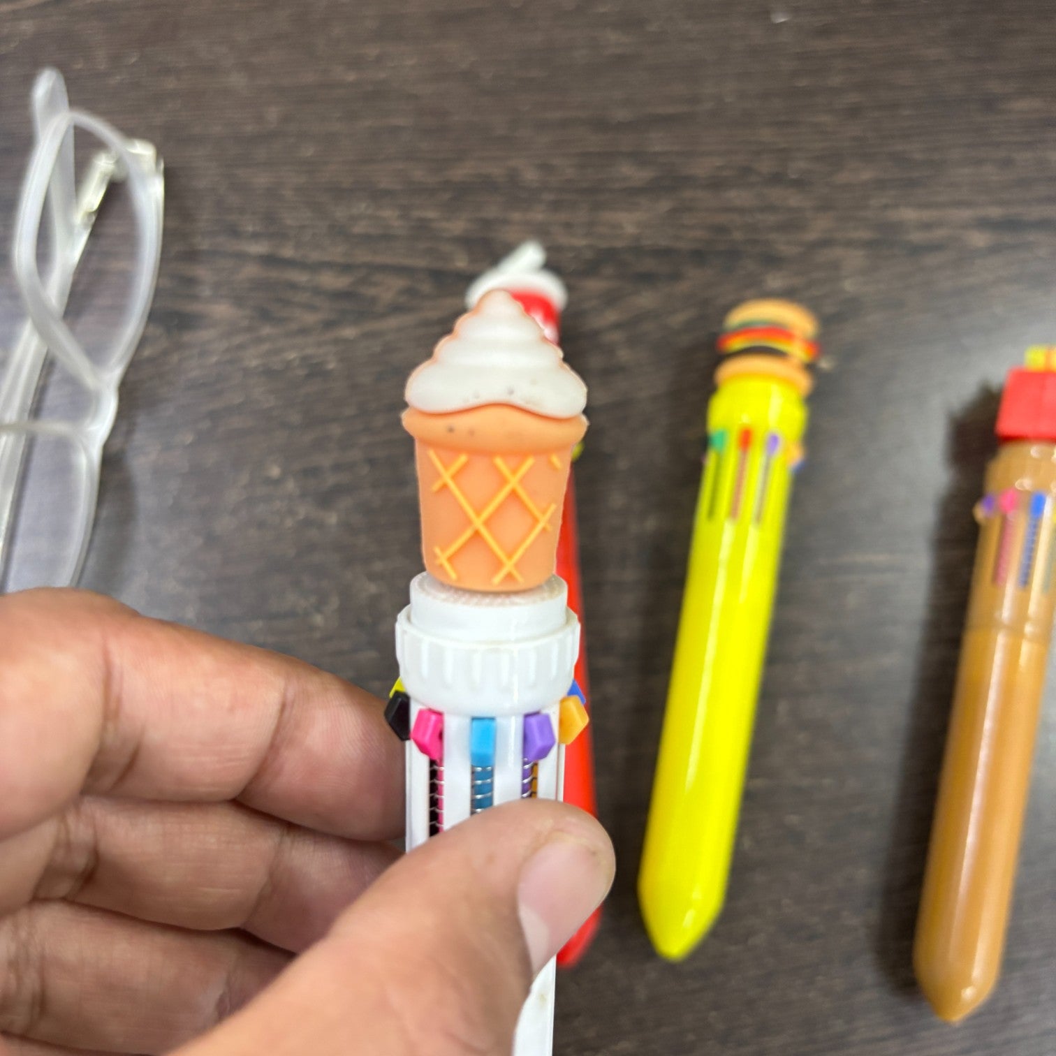 4 in 1 Mini Multicolor Ballpoint Pen | Push Button Pen for Students, Kids, Girls, Boys, School, Drawing, Birthday Gift & Return Gifts