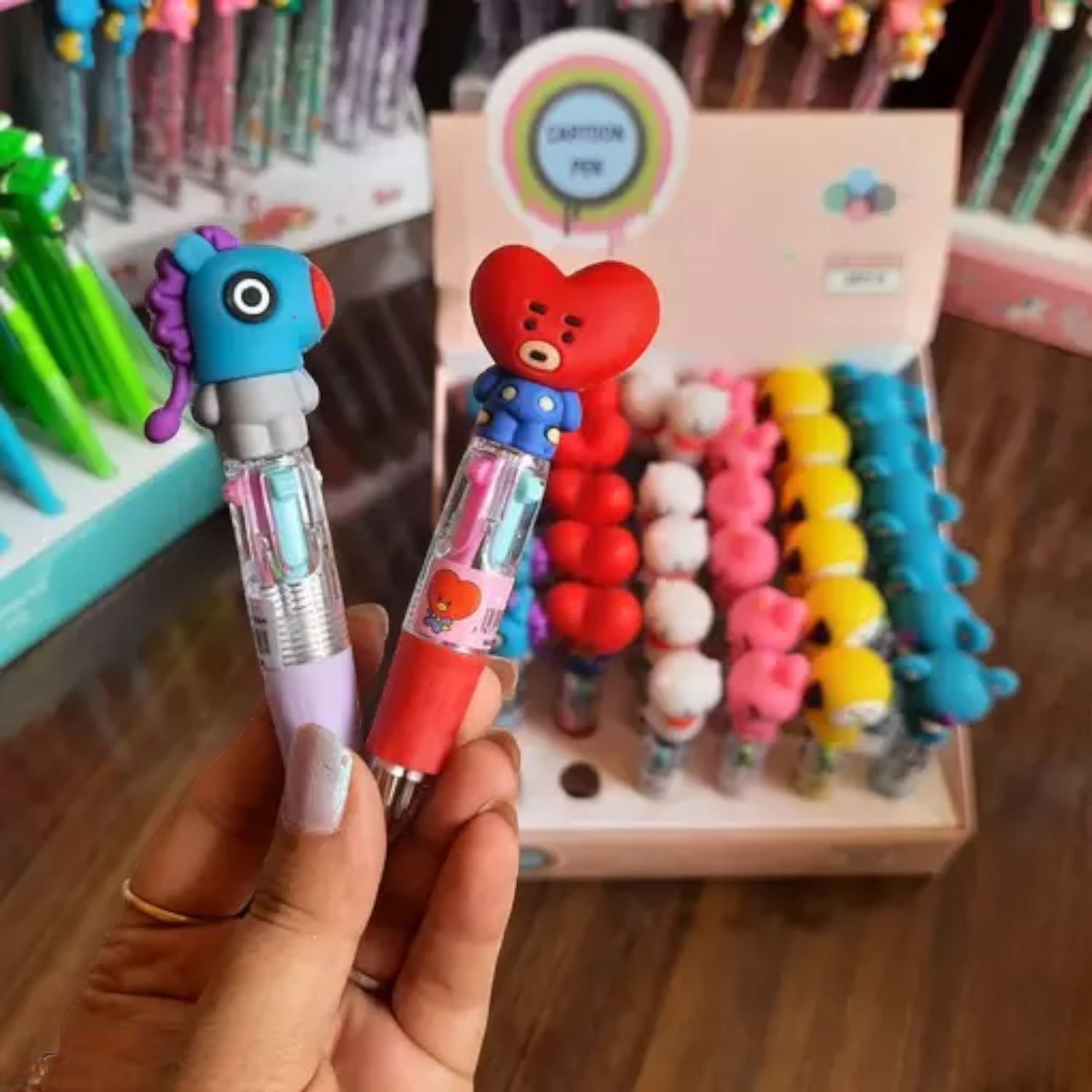 Mini Ball Pen | Ballpoint Pen | Push Button Multicolor Pen - for Students, Kids, Girls, Boys, School, Drawing, Birthday Gift & Return Gifts