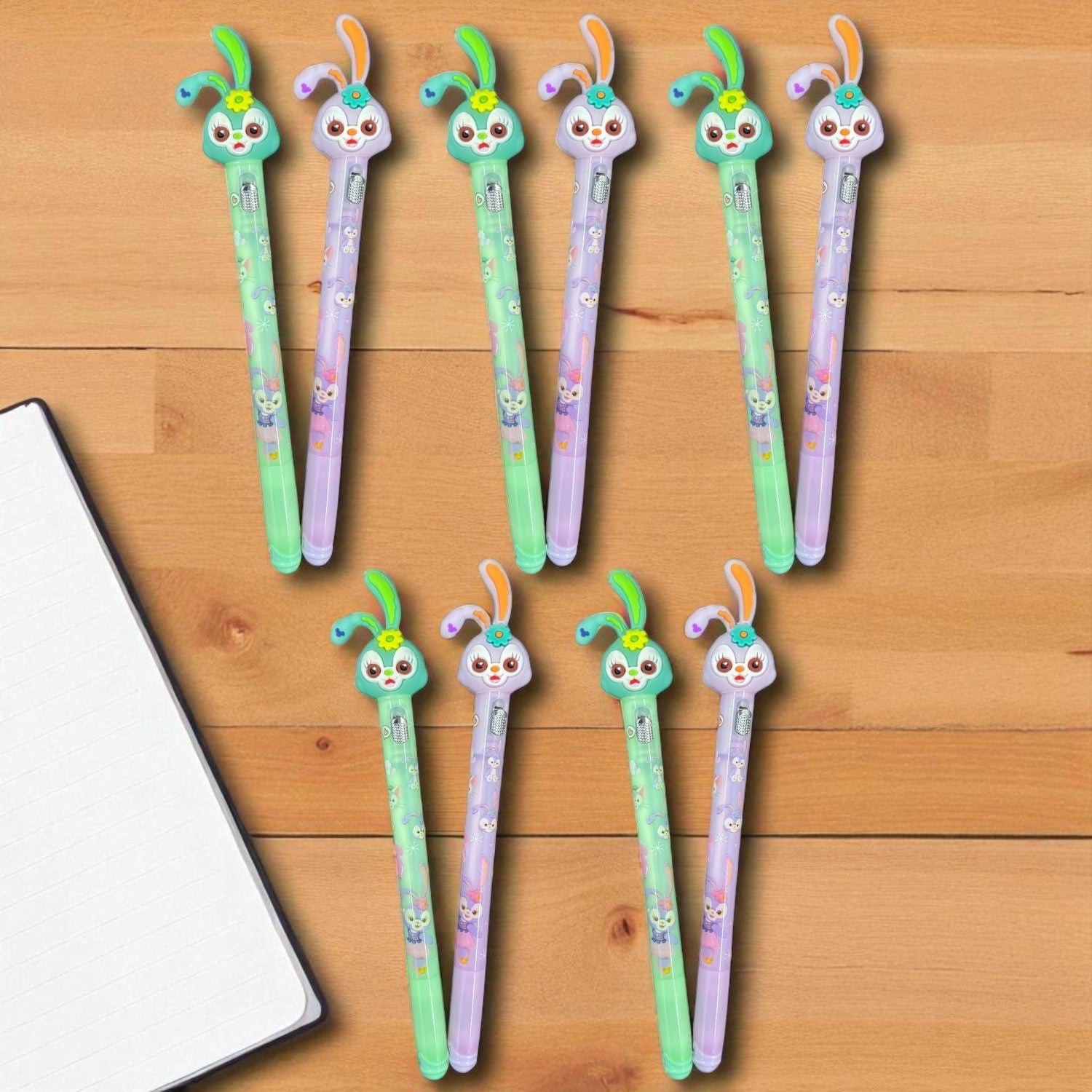 Ball Pen with LED Light | Ballpoint Pens | Writing Pen For Smooth Writing - for Kids, Girls, Boys, Students, School, Birthday Gift & Return Gifts - Apkamart #Style_Pack Of 10