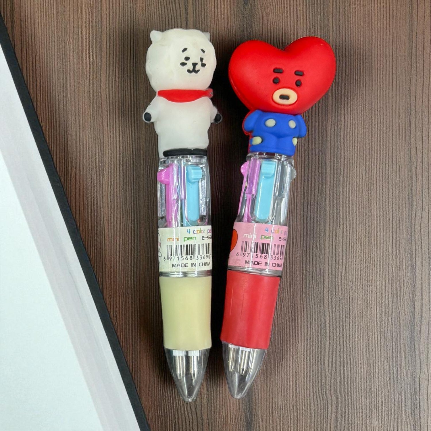 Mini Ball Pen | Ballpoint Pen | Push Button Multicolor Pen - for Students, Kids, Girls, Boys, School, Drawing, Birthday Gift & Return Gifts - Pack of 2 - Apkamart #Style_Pack Of 2