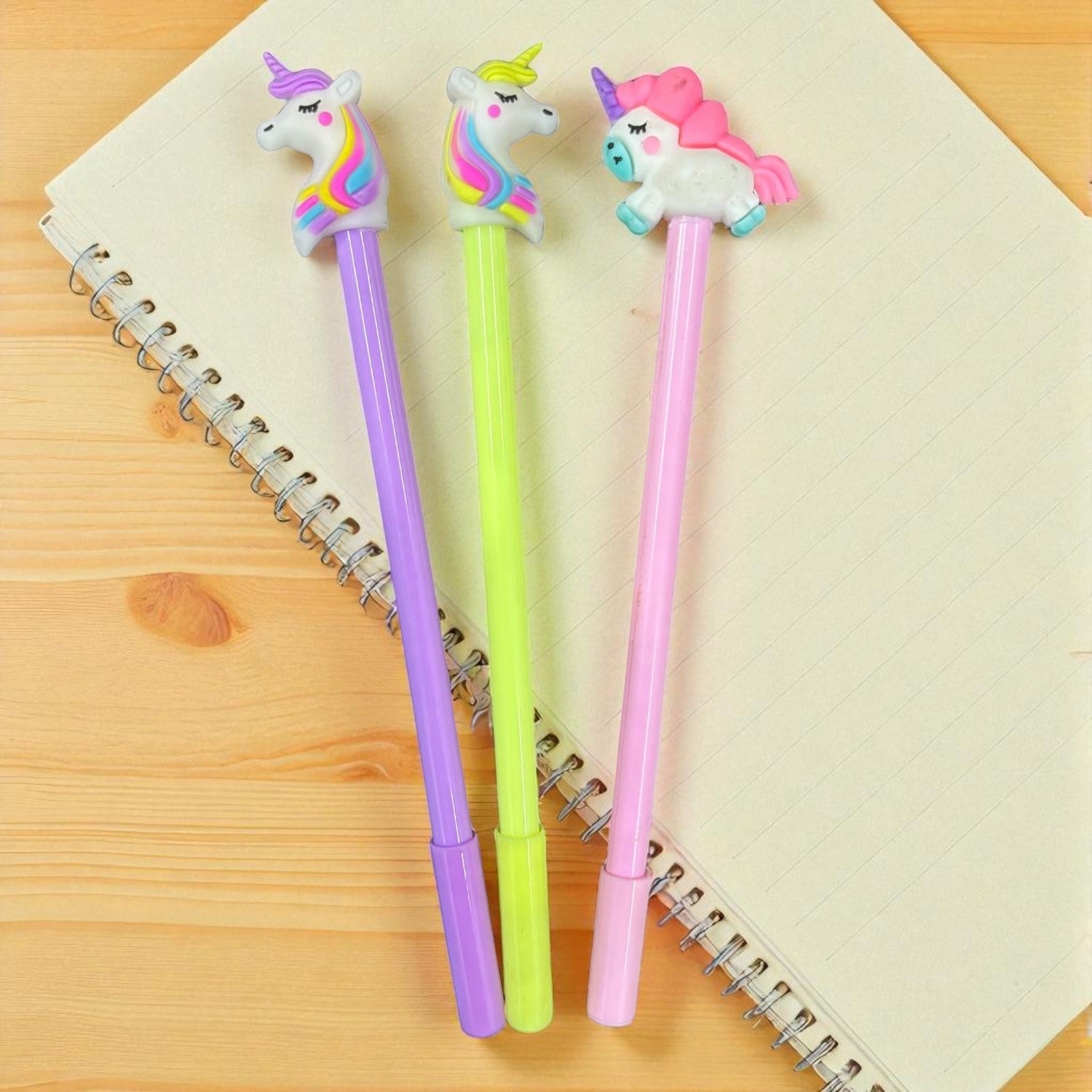 Ball Pen | Gel Pens - Astronaut & Unicorn Design - for Kids, Girls, Boys, Students, School, Birthday Gift & Return Gifts- Pack of 2 - Apkamart #Style_Pack Of 3