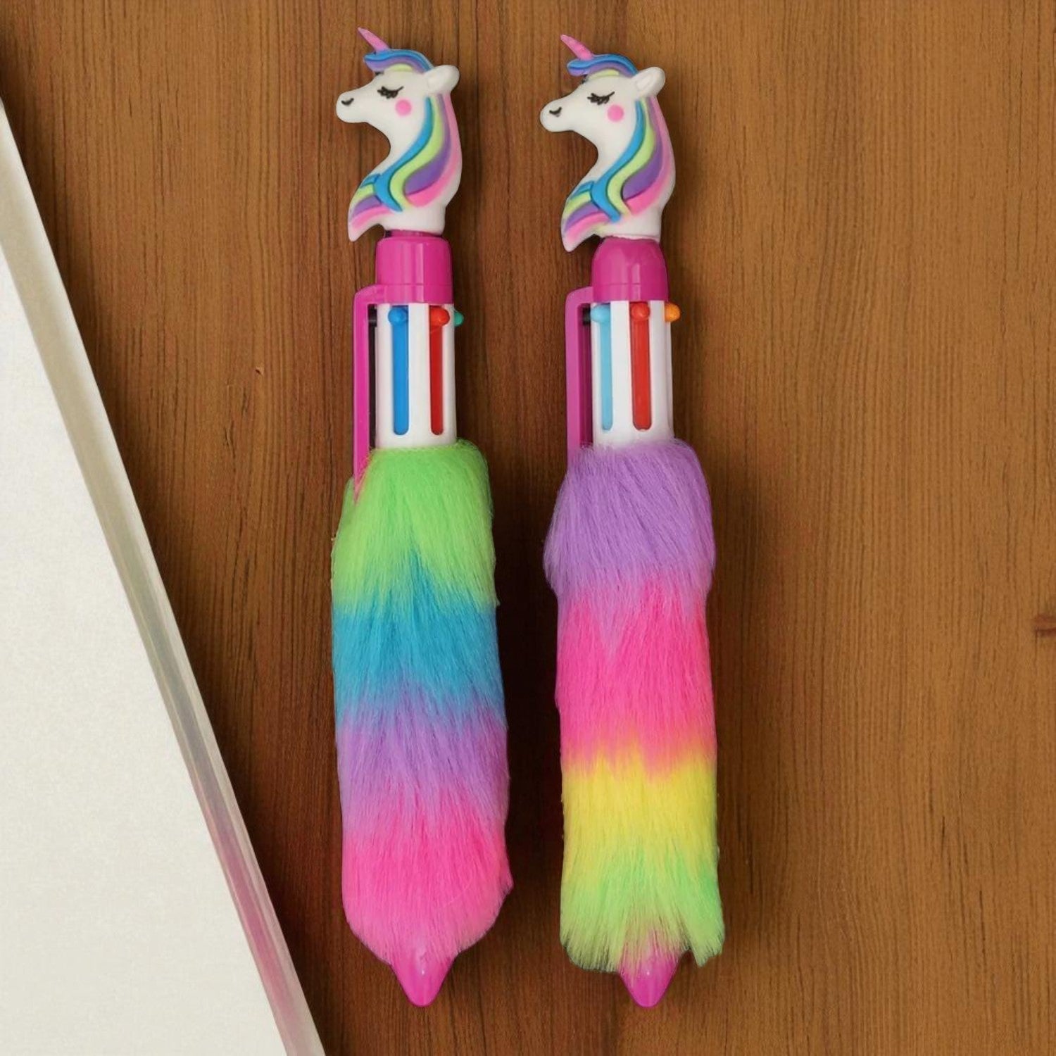 Pen Unicorn Fur Design | Ballpoint Pen Feather Design - for Students, Kids, Girls, Boys, School, Drawing, Birthday Gift & Return Gifts - Pack of 2 - Apkamart #Style_Pack Of 2