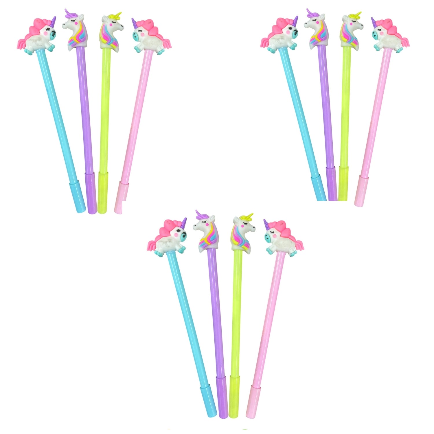 Ball Pen | Gel Pens - Astronaut & Unicorn Design - for Kids, Girls, Boys, Students, School, Birthday Gift & Return Gifts- Pack of 2 - Apkamart #Style_Pack Of 12
