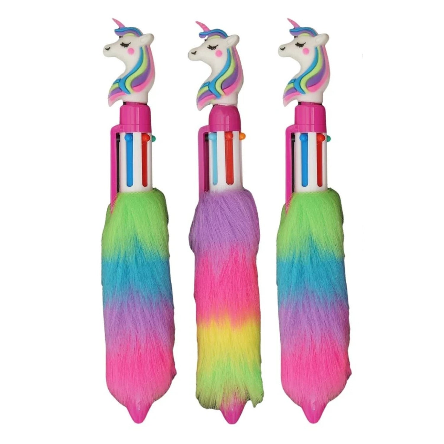 Pen Unicorn Fur Design | Ballpoint Pen Feather Design - for Students, Kids, Girls, Boys, School, Drawing, Birthday Gift & Return Gifts - Pack of 2 - Apkamart #Style_Pack Of 3