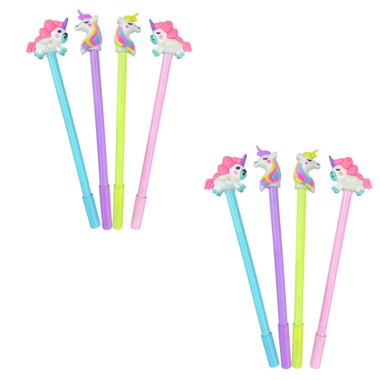 Ball Pen | Gel Pens - Astronaut & Unicorn Design - for Kids, Girls, Boys, Students, School, Birthday Gift & Return Gifts- Pack of 2 - Apkamart #Style_Pack Of 8