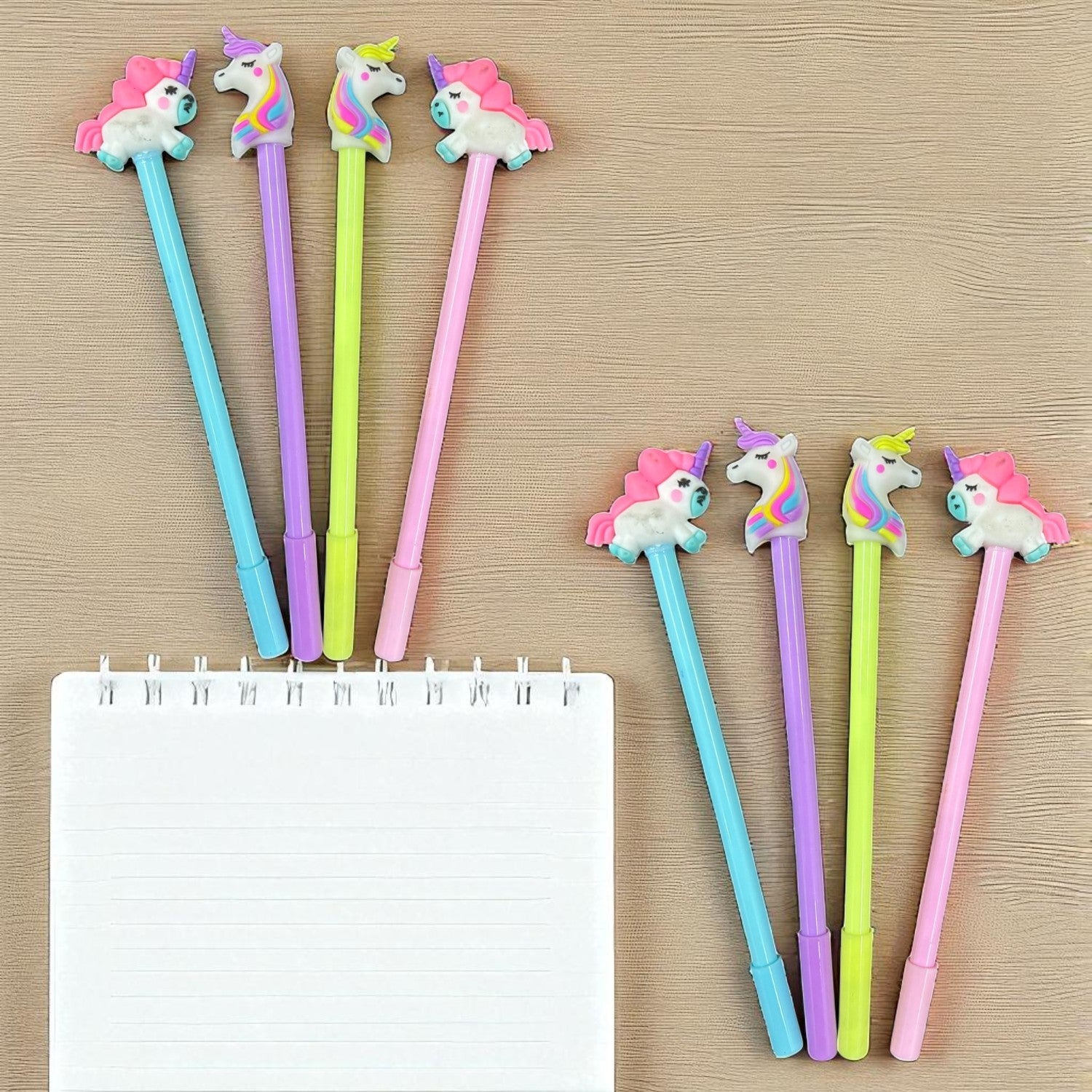 Ball Pen | Gel Pens - Astronaut & Unicorn Design - for Kids, Girls, Boys, Students, School, Birthday Gift & Return Gifts- Pack of 2 - Apkamart #Style_Pack Of 8