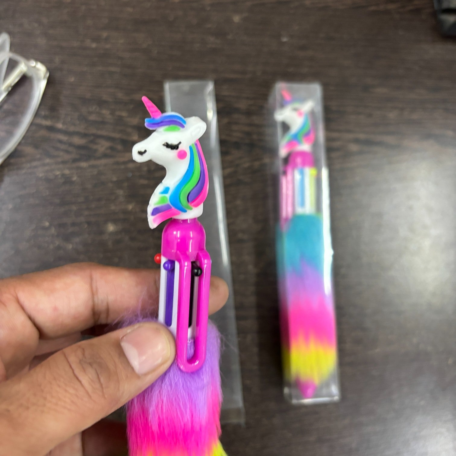 Pen Unicorn Fur Design | Ballpoint Pen Feather Design - for Students, Kids, Girls, Boys, School, Drawing, Birthday Gift & Return Gifts