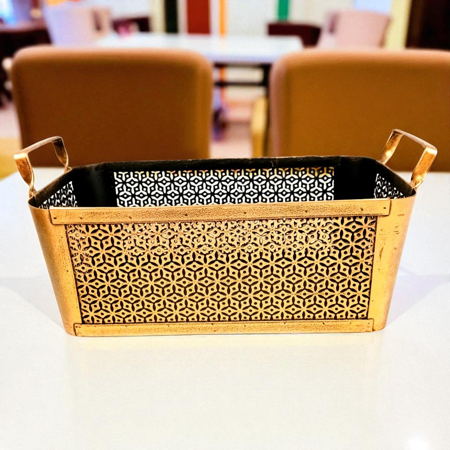Storage Basket | Decorative Fruit Basket & Storage Basket | Durable Utility Organizer for Kitchen, Dining & Home Decor - 14 Inch - Apkamart