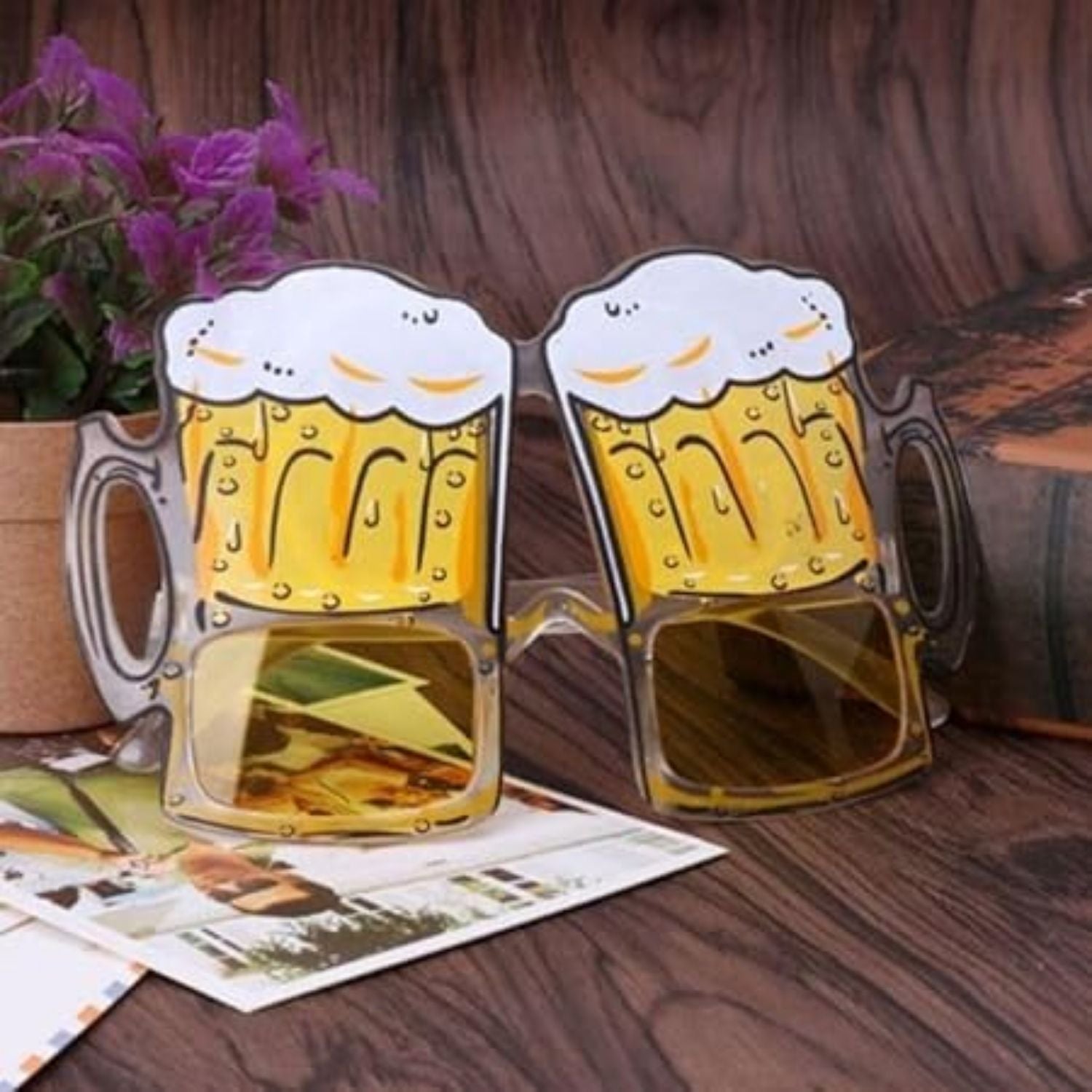 Party Beer Mug Eyeglasses Fun Party Eyewear Novelty Party Eyeglasses for Adults Cool Eyeglasses for Birthday Halloween Bar Events - Apkamart #Style_Pack Of 1
