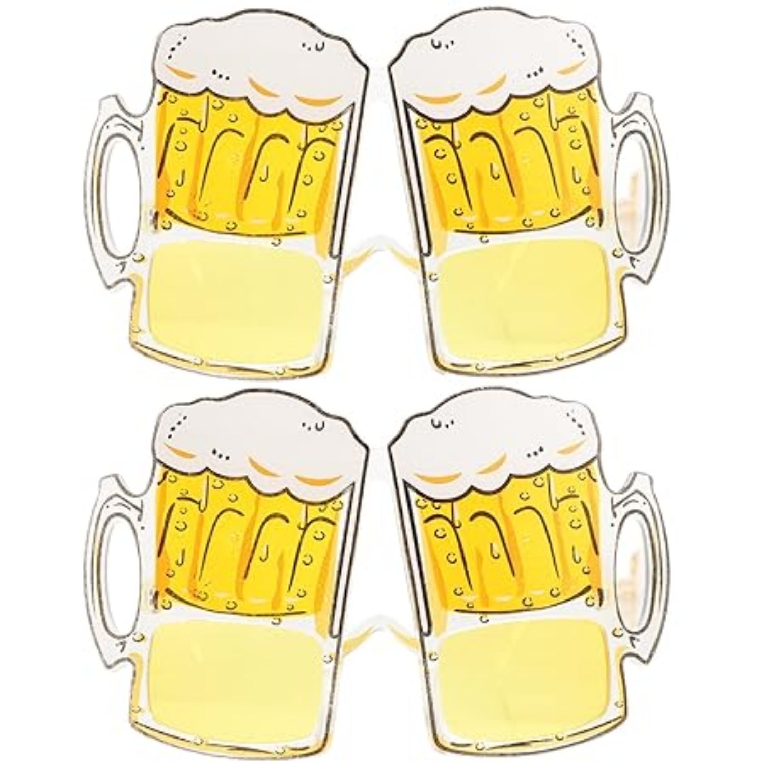 Party Beer Mug Eyeglasses Fun Party Eyewear Novelty Party Eyeglasses for Adults Cool Eyeglasses for Birthday Halloween Bar Events - Apkamart #Style_Pack Of 2