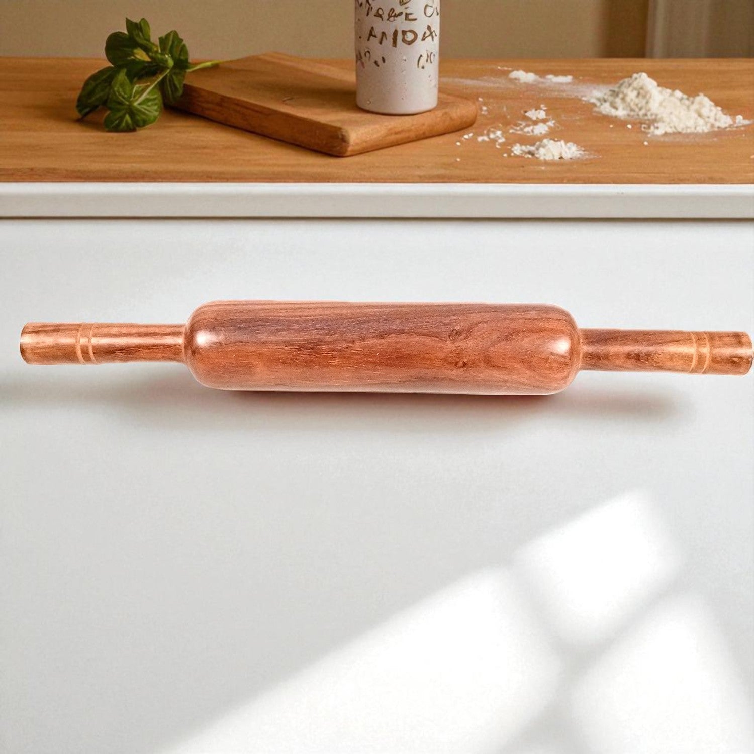 Sheesham Wood Belan | Rolling Pin | Roti Belan | Chapati Roller | Latna Thick Size | Belna for Making Roti, Paratha, Puri, Papad - for Home & Kitchen - 15 Inch - Apkamart