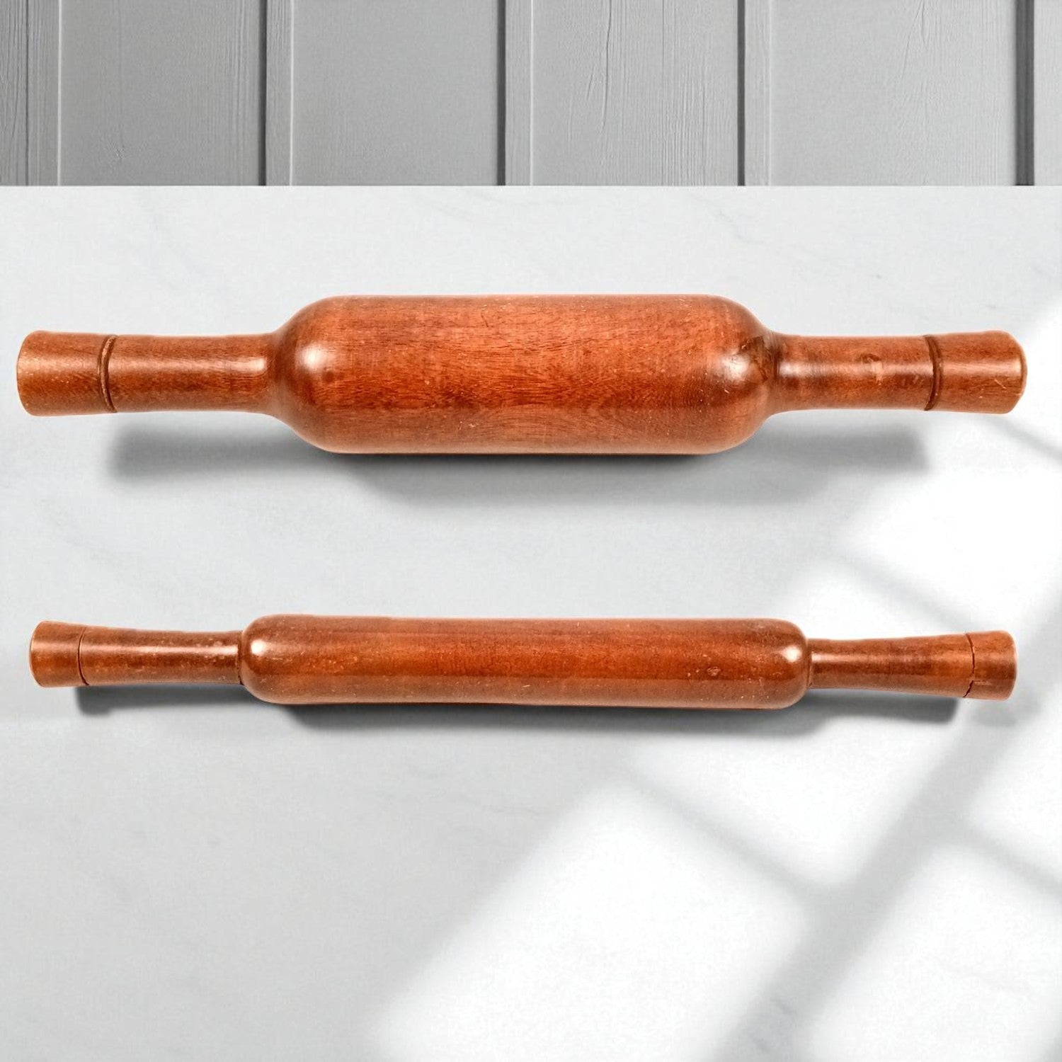 Sheesham Wood Belan Set | Rolling Pin - Thin & Thin Size Combo | Roti Belan | Chapati Roller | Latna | Gujrati Belni for Making Roti, Paratha, Puri, Papad - for Home & Kitchen - 14 Inch - Apkamart