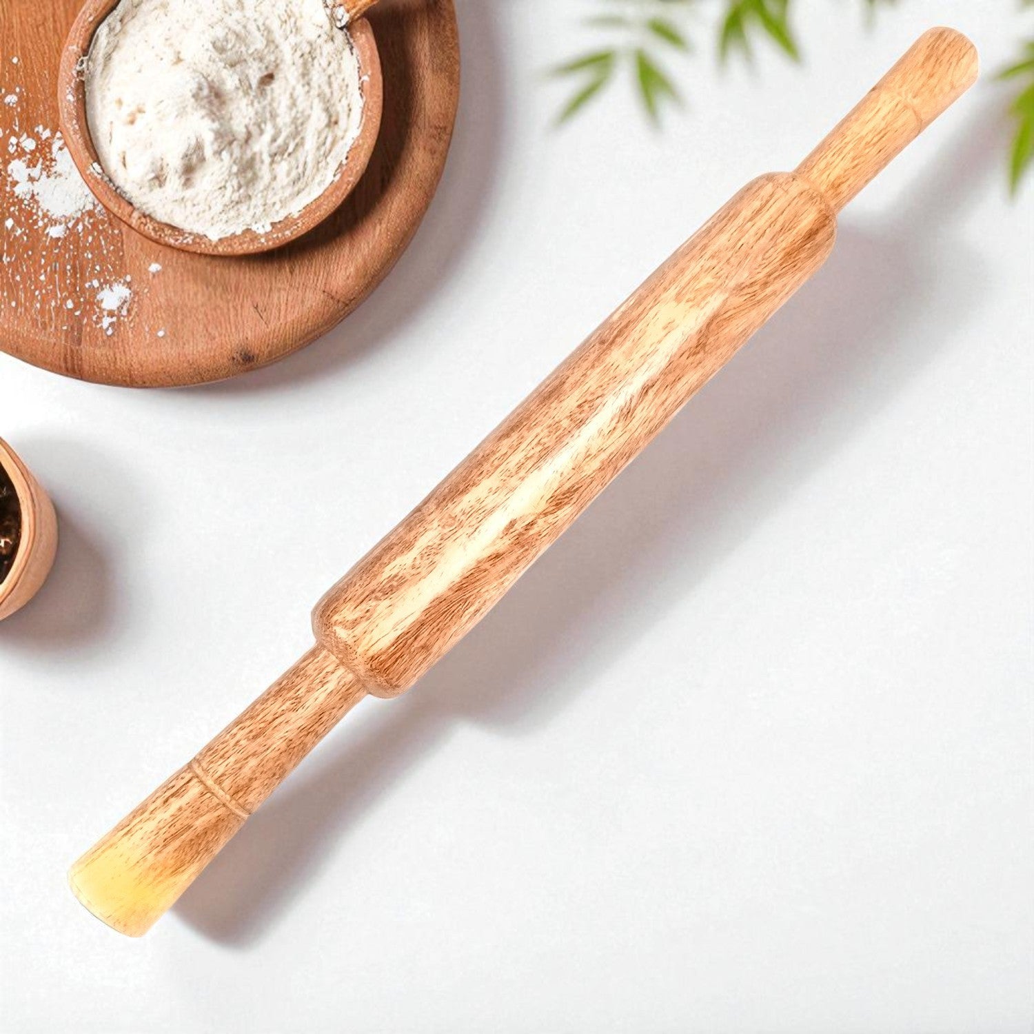 Sheesham Wood Belan Set | Rolling Pin - Thin & Thin Size Combo | Roti Belan | Chapati Roller | Latna | Gujrati Belni for Making Roti, Paratha, Papad - for Home & Kitchen - 14 Inch - Apkamart