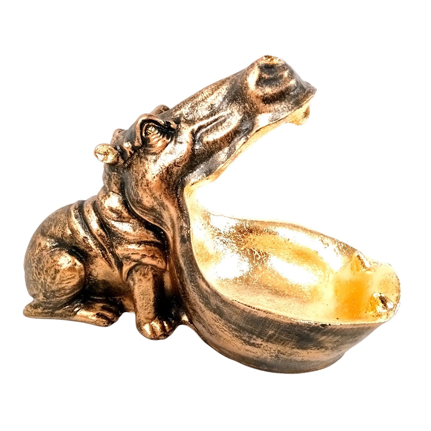 Big Mouth Hippopotamus Statue | Hippo Showpiece for Vastu & Home Décor | Decorative Animal Figurine for Living Room, Office Table & Gifting - 10 Inch - Apkamart
