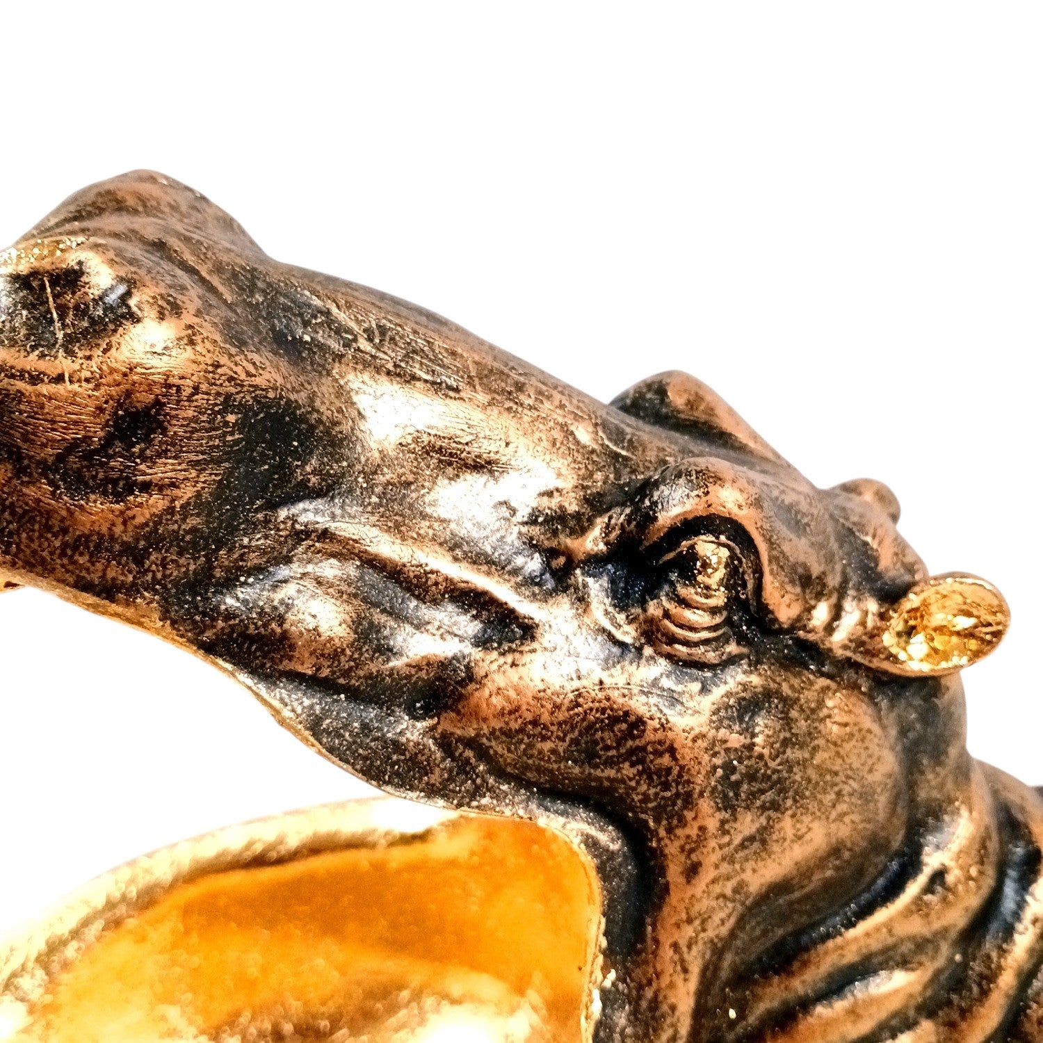 Big Mouth Hippopotamus Statue | Hippo Showpiece for Vastu & Home Décor | Decorative Animal Figurine for Living Room, Office Table & Gifting - 10 Inch - Apkamart