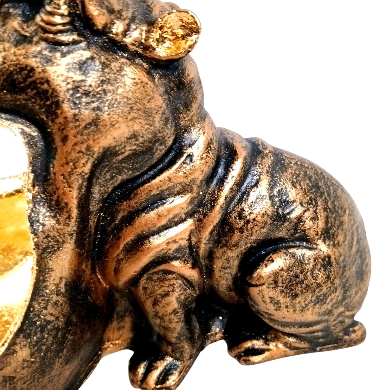 Big Mouth Hippopotamus Statue | Hippo Showpiece for Vastu & Home Décor | Decorative Animal Figurine for Living Room, Office Table & Gifting - 10 Inch - Apkamart