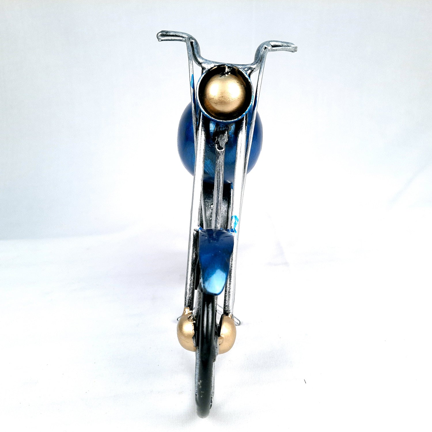 Table Clock Cum Bike Showpiece | Desk Clock | Watch For Shelf & Office tables - For Home, Living Room, Study Table, Desk, Office Decor & Gifts - 12 Inch - apkamart #Color_Blue
