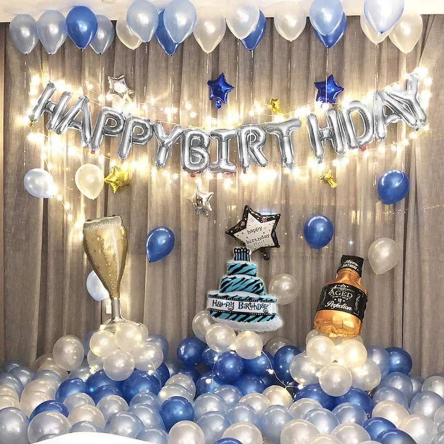 Happy Birthday Balloons Foil Colourful For Kids Party Decoration - Apkamart