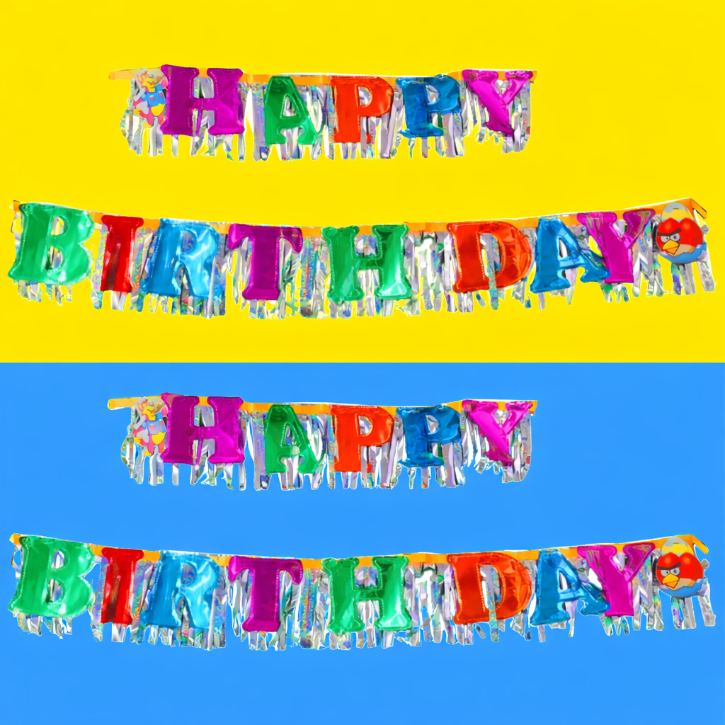 Happy Birthday Banner for Kids Birthday Party Decoration Colorful Birthday Banner for Home School Events Classroom & Party Supplies - Apkamart #Style_Pack Of 2