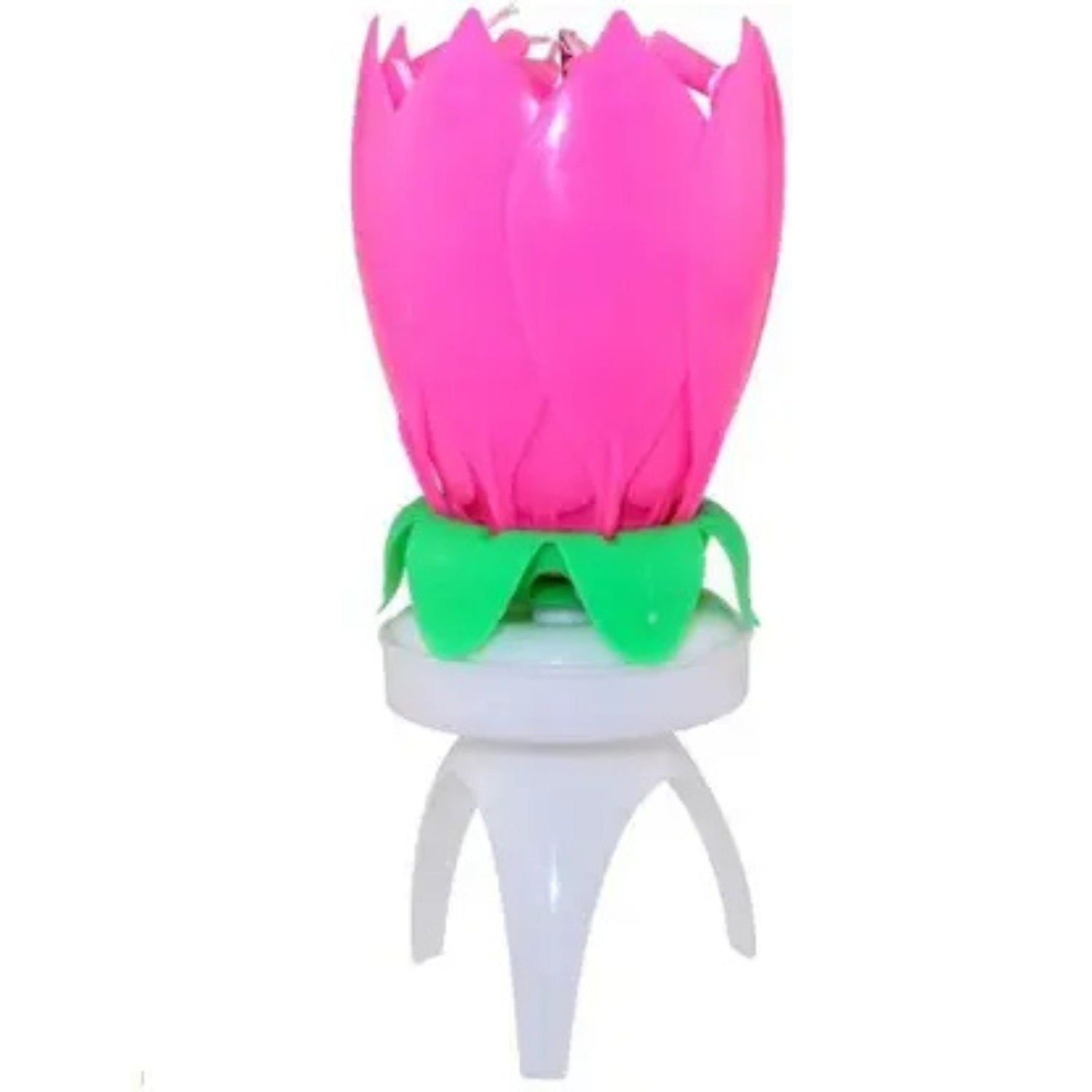 Lotus Design Birthday Candle for Cake Decoration | Decorative Birthday Candle for Kids Birthday Parties, Home Celebrations - 4 Inch - Apkamart #Style_Pack Of 1