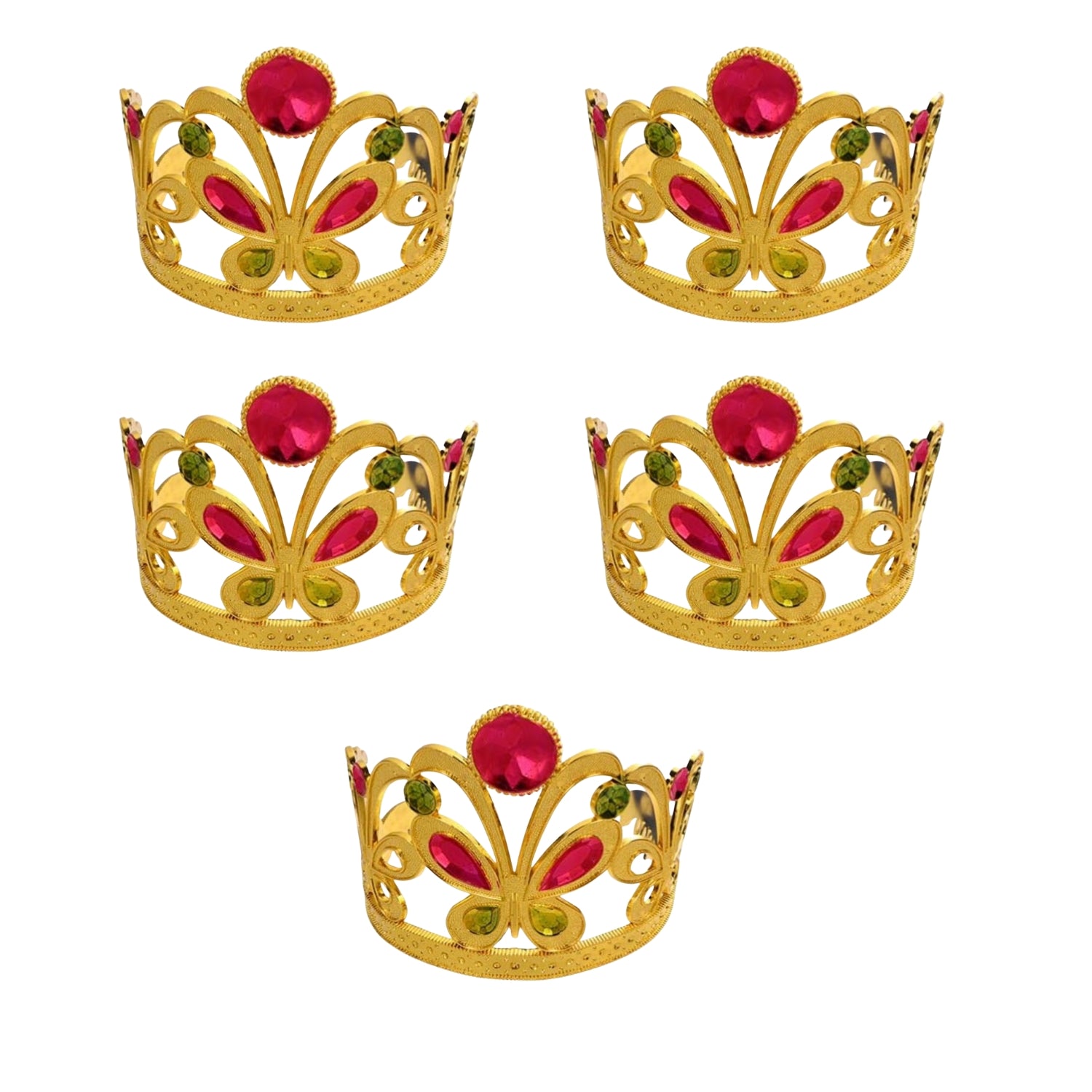 Birthday Crown for Girls | Birthday Girl Crown Headband for Kids Birthday Party Celebration, Cake Cutting, Photoshoot & Princess Theme Events - Apkamart #Style_Pack Of 5