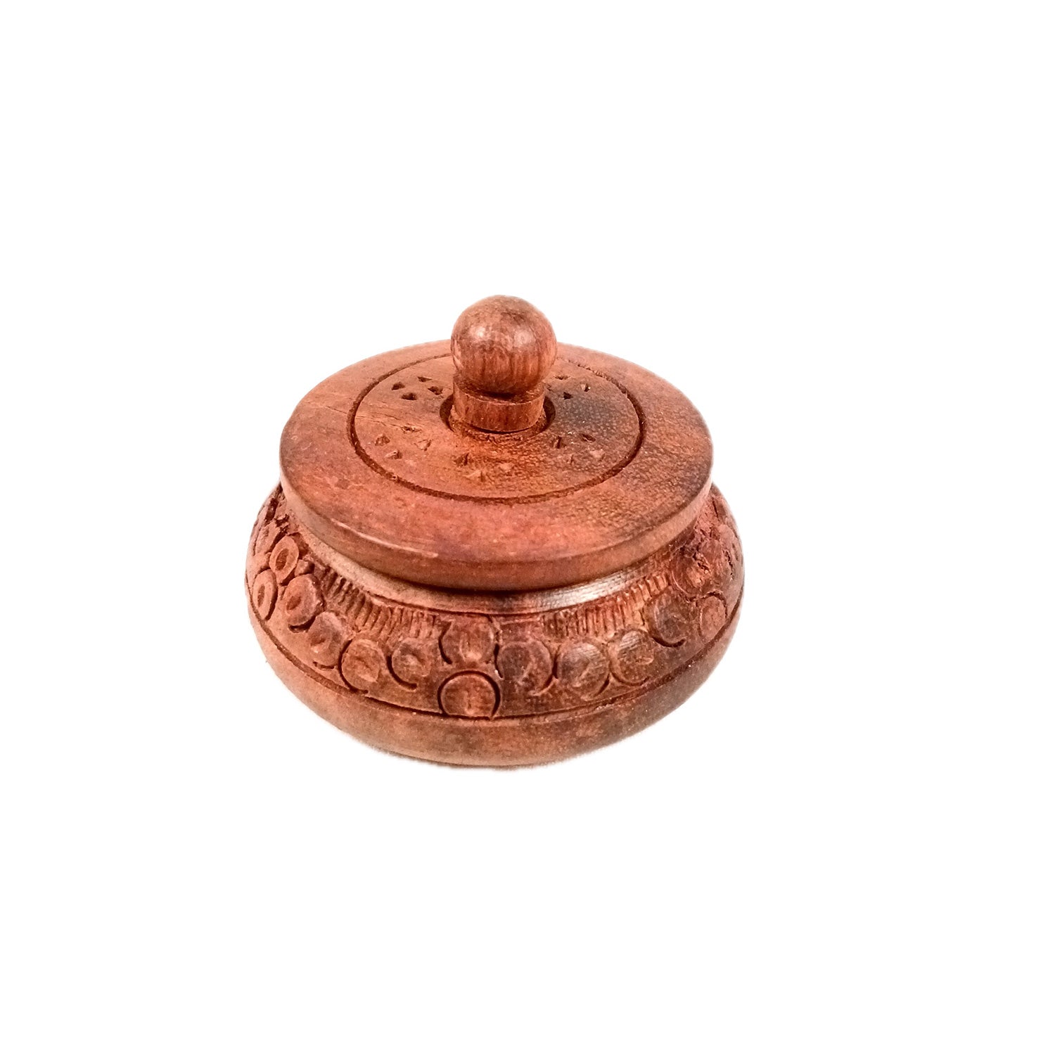 Wooden Box Small With Lid | Kumkum Box Sindoor Dani | Multipurpose Mini Wooden Box for Salt - For Home, Dining Table, Kitchen & Pooja Decor - 3 Inch - Apkamart #Style_Pack Of 2
