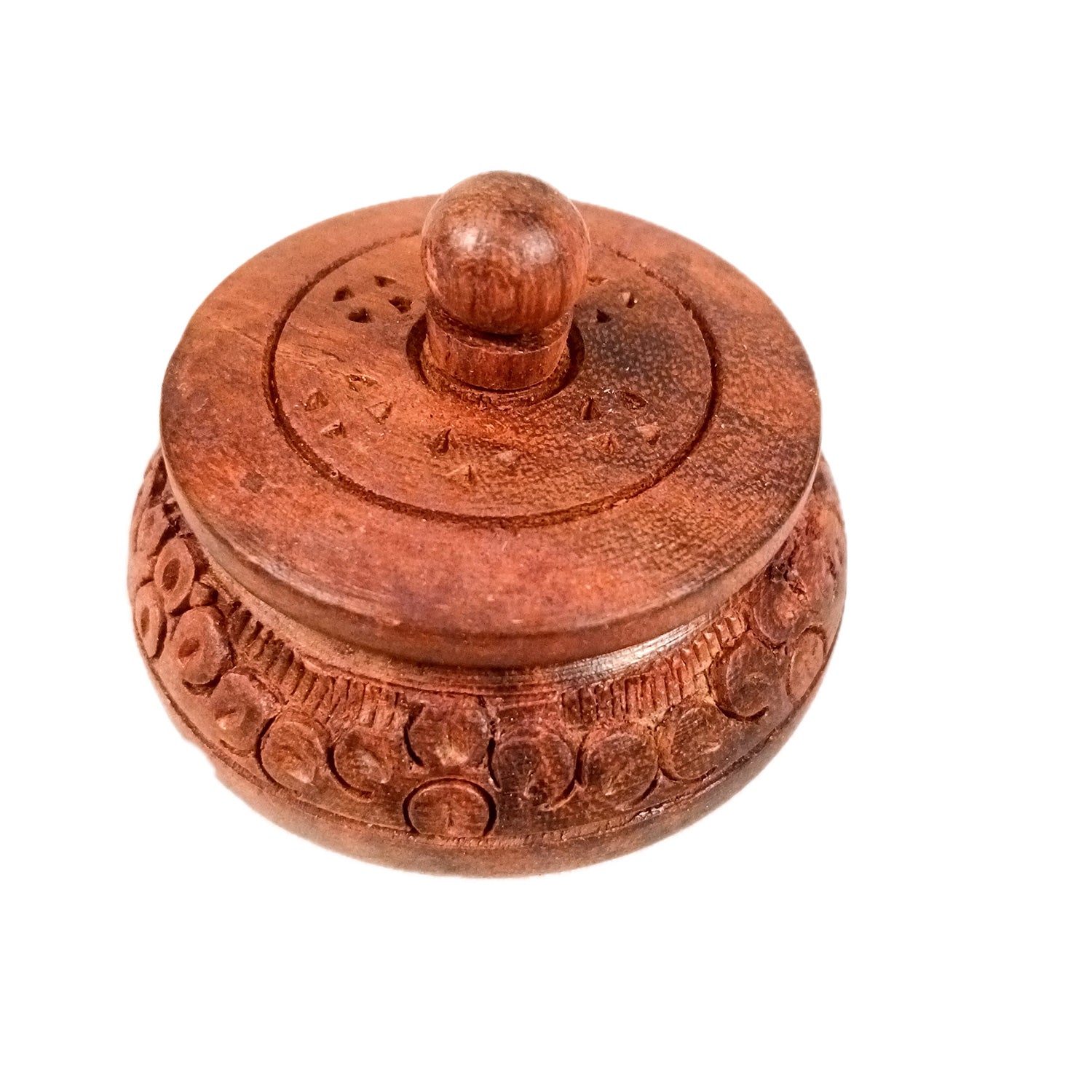 Wooden Box Small With Lid | Kumkum Box Sindoor Dani | Multipurpose Mini Wooden Box for Salt - For Home, Dining Table, Kitchen & Pooja Decor - 3 Inch - Apkamart #Style_Pack Of 2