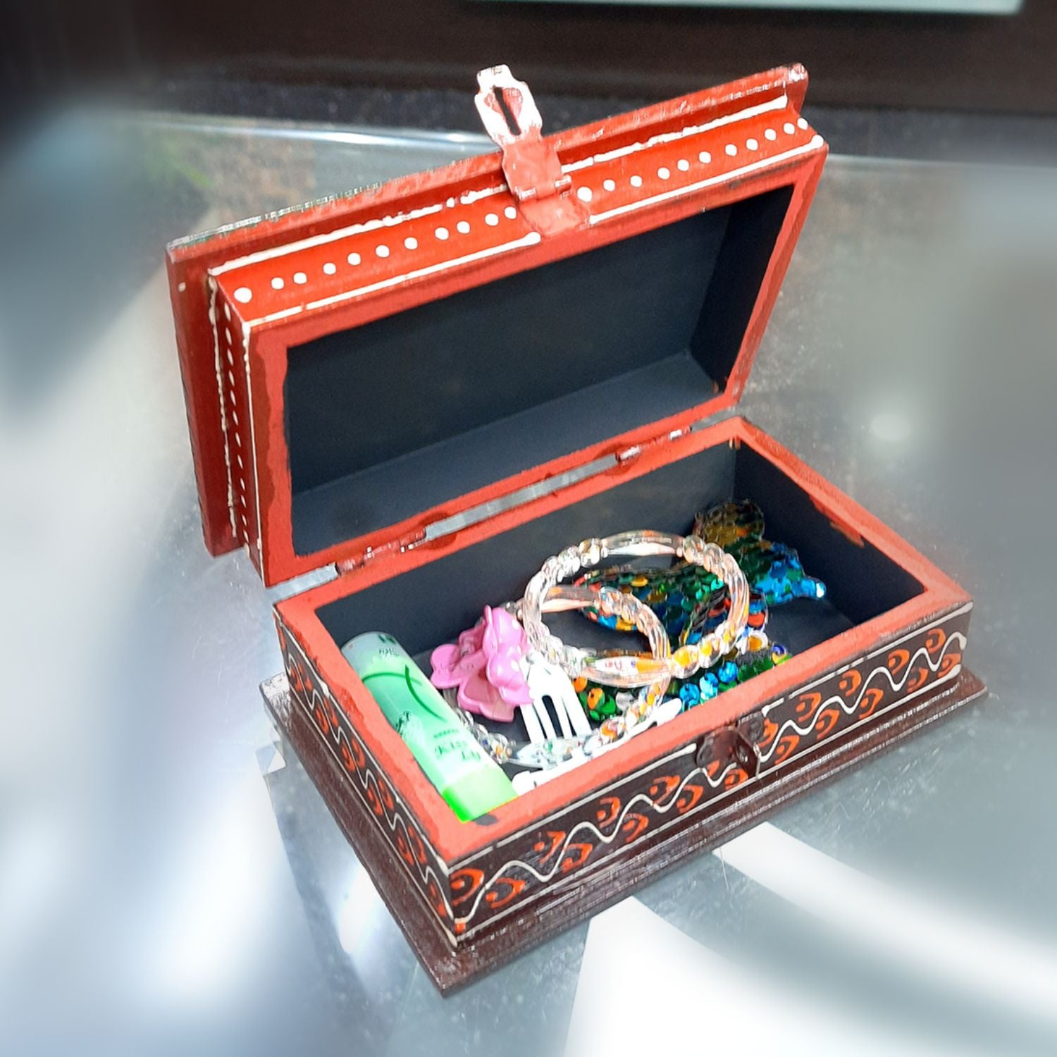 Jewelry Box Organizer | Earring box | Jewellery Organizer - 7X10-Apkamart #Style_Pack of 1