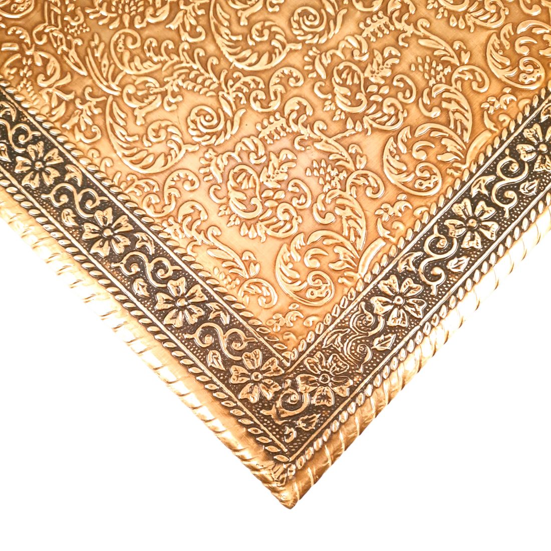 Puja Chowki Bajot | Wooden Brass Chauki - For Pooja, Sitting, Home & Corner Decor -15 Inch - apkamart #Style_Design 1