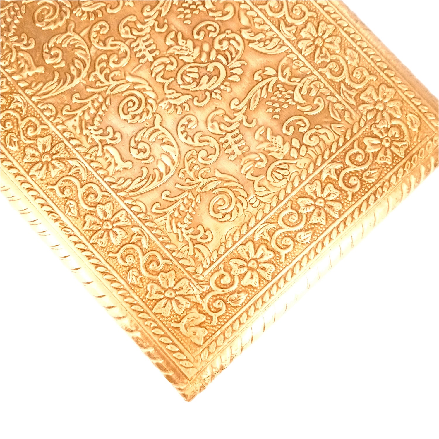 Puja Chowki Bajot | Wooden Brass Pooja Patla Chauki - for God Idol, Temple, Home Decor, Diwali, Festivals & Gifts - 12 Inch - Apkamart #Style_Pack Of 1