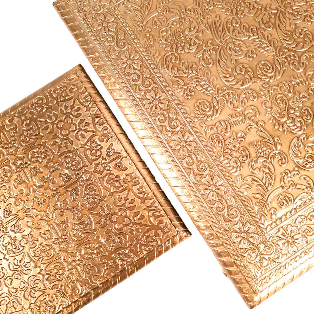Chowki Bajot Set | Brass Chauki Set - For Home Decor, Puja, Weddings & Festivals - 6x10 Inch (Pack of 2) - Apkamart