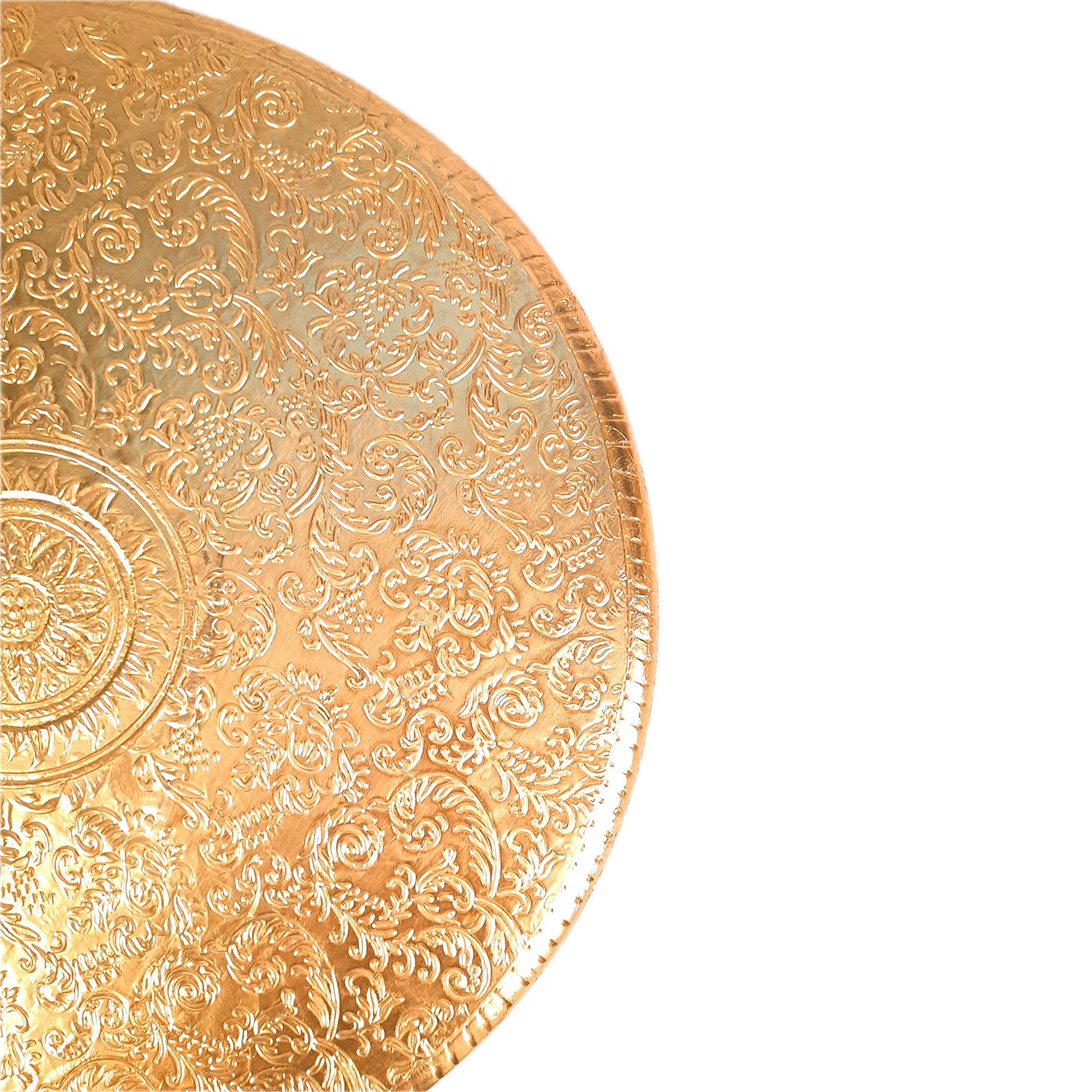 Puja Chowki Bajot | Wooden Brass Chauki | Peeta / Patla for Sitting - For Pooja, Living Room, Home & Corner Decor - 13 Inch - Apkamart