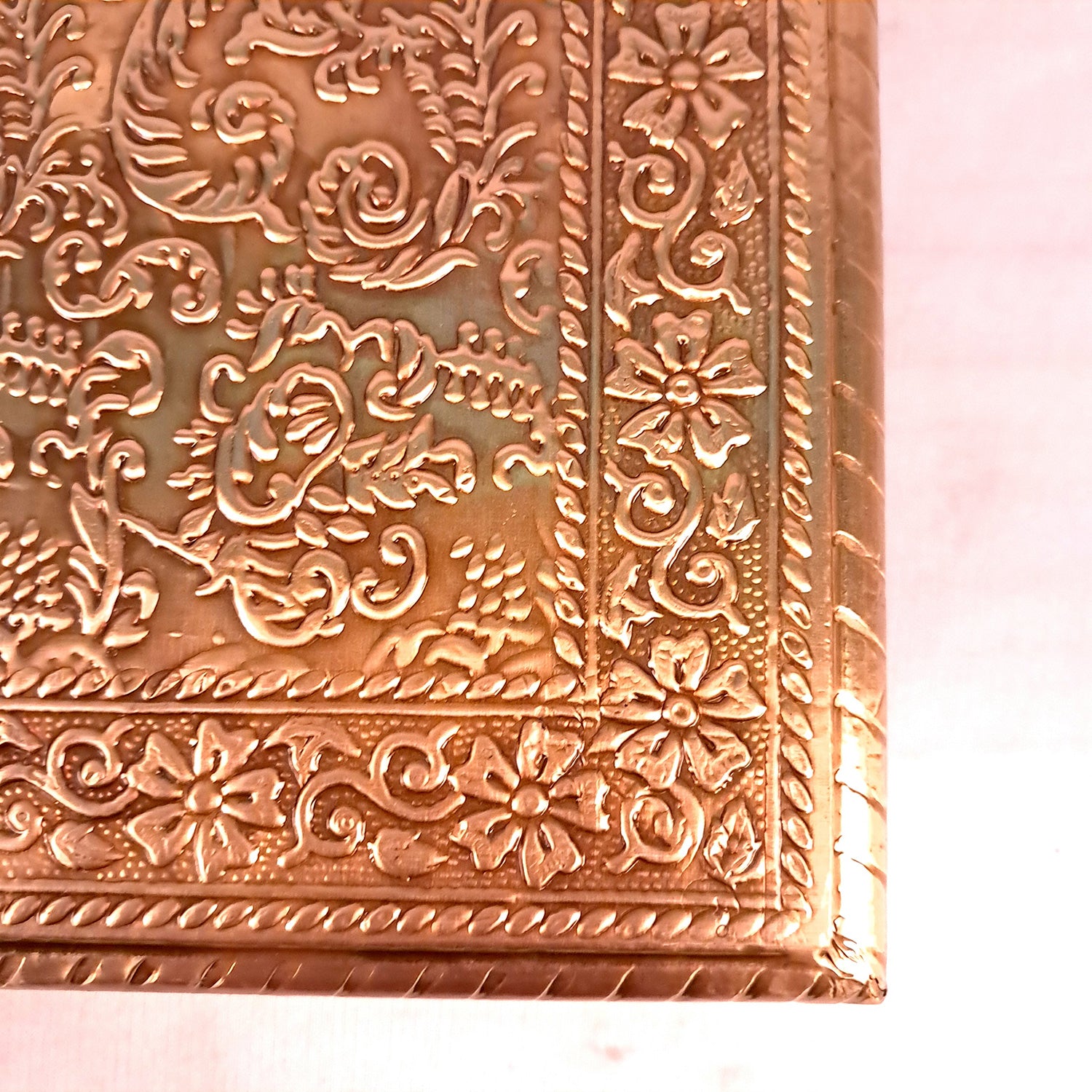 Wooden Chowki for Pooja | Decorative Brass Bajot | Peeta/Patla for Puja - for Living Room, Festivals, Diwali, Temple, Pooja, Home Decor & Gifts - apkamart