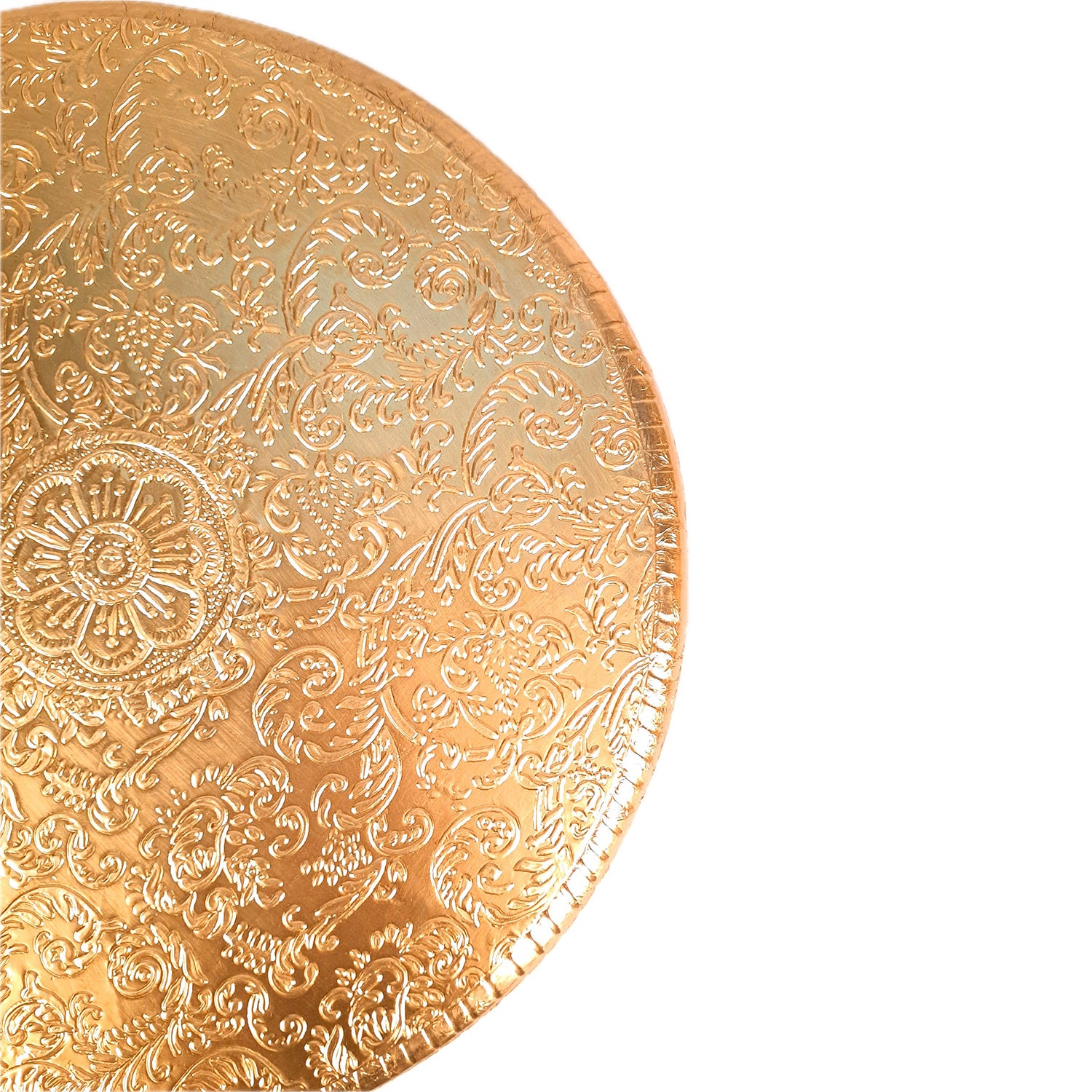 Puja Chowki Bajot | Wooden Brass Chauki | Peeta / Patla for Sitting - For Pooja, Living Room, Home & Corner Decor - 11 Inch - Apkamart