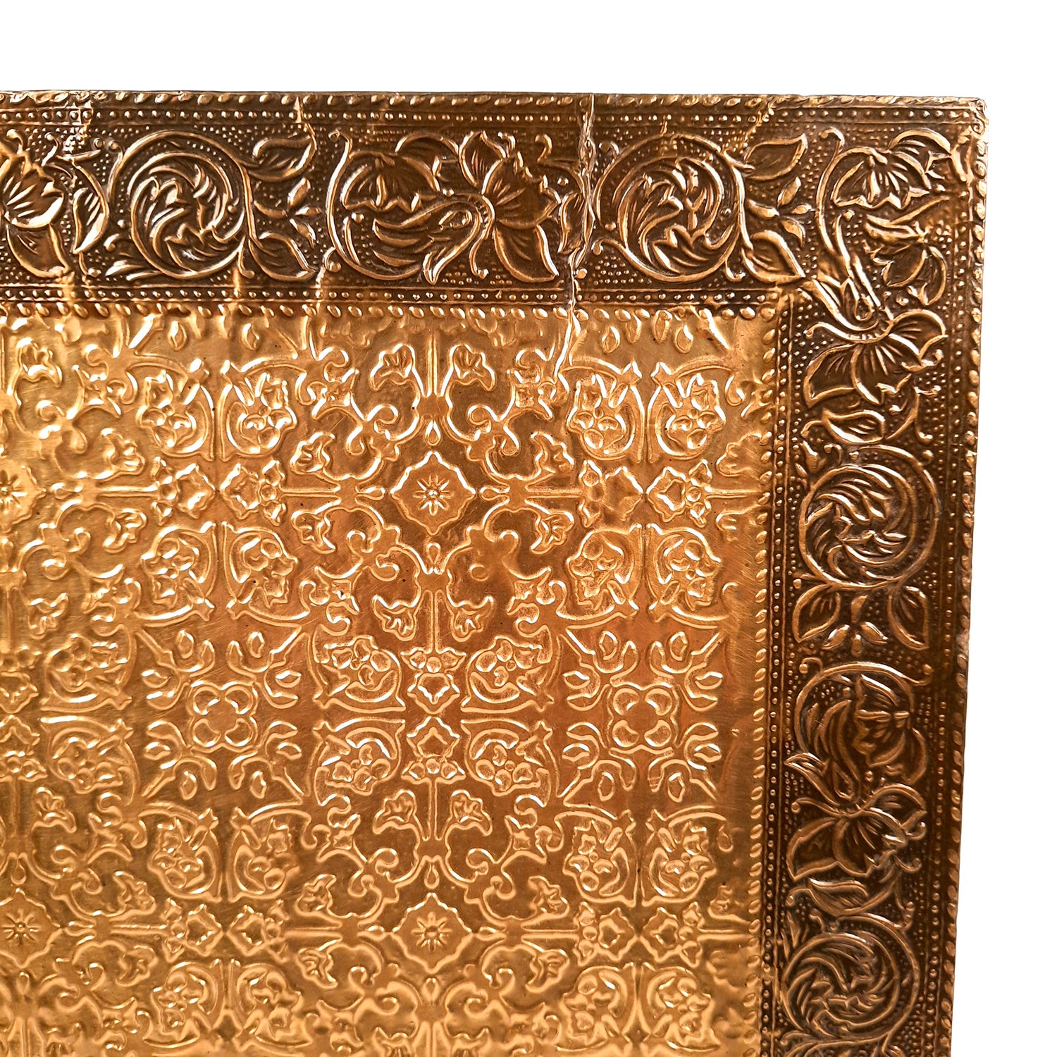 Side Table | Wood & Brass End Tables Cum Stool - for Keeping Lamp, Vases & Plants | Small Stools - for Sitting, Bedside, Home Decor, Corners, Sofa Side Stool, Office & Gifts - 12 Inch - apkamart