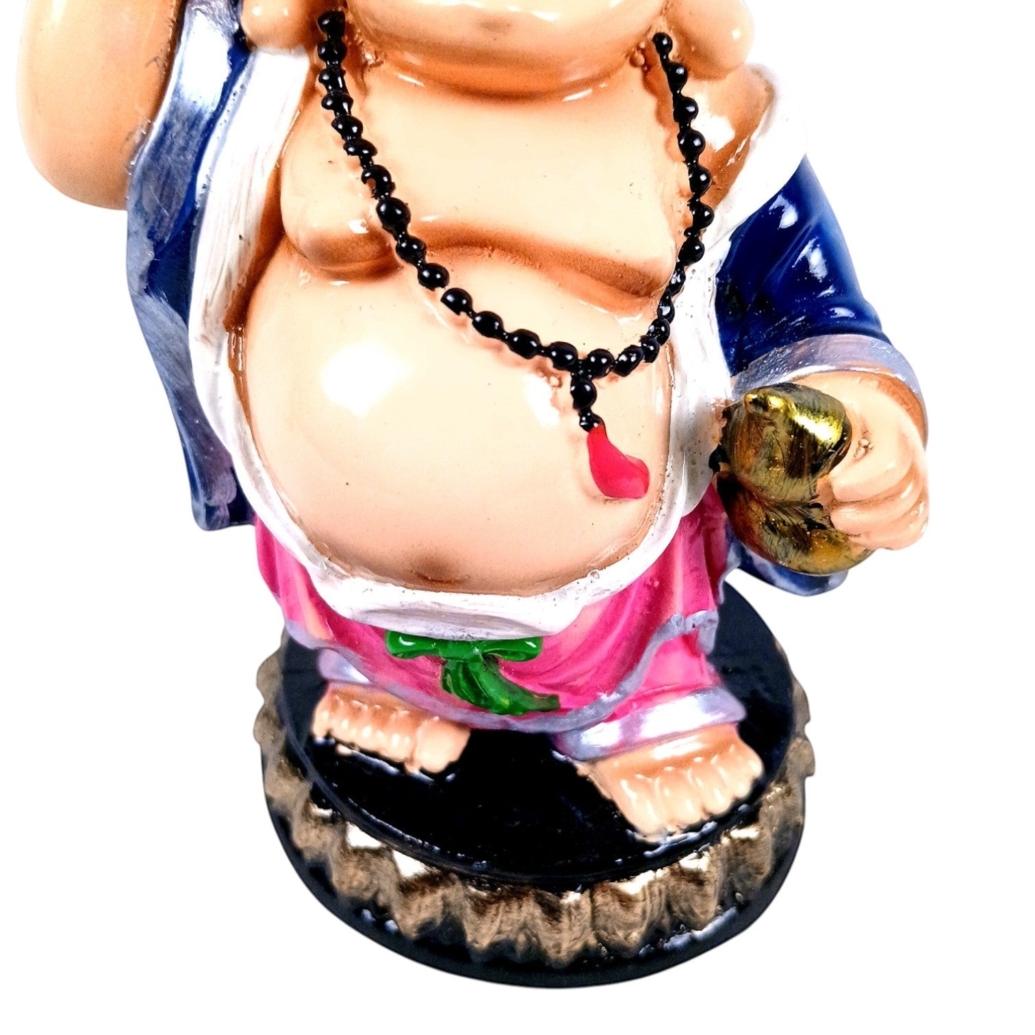 Laughing Buddha Bowl in Hand With Money Bag For Good Luck - 5 Inch - Apkamart