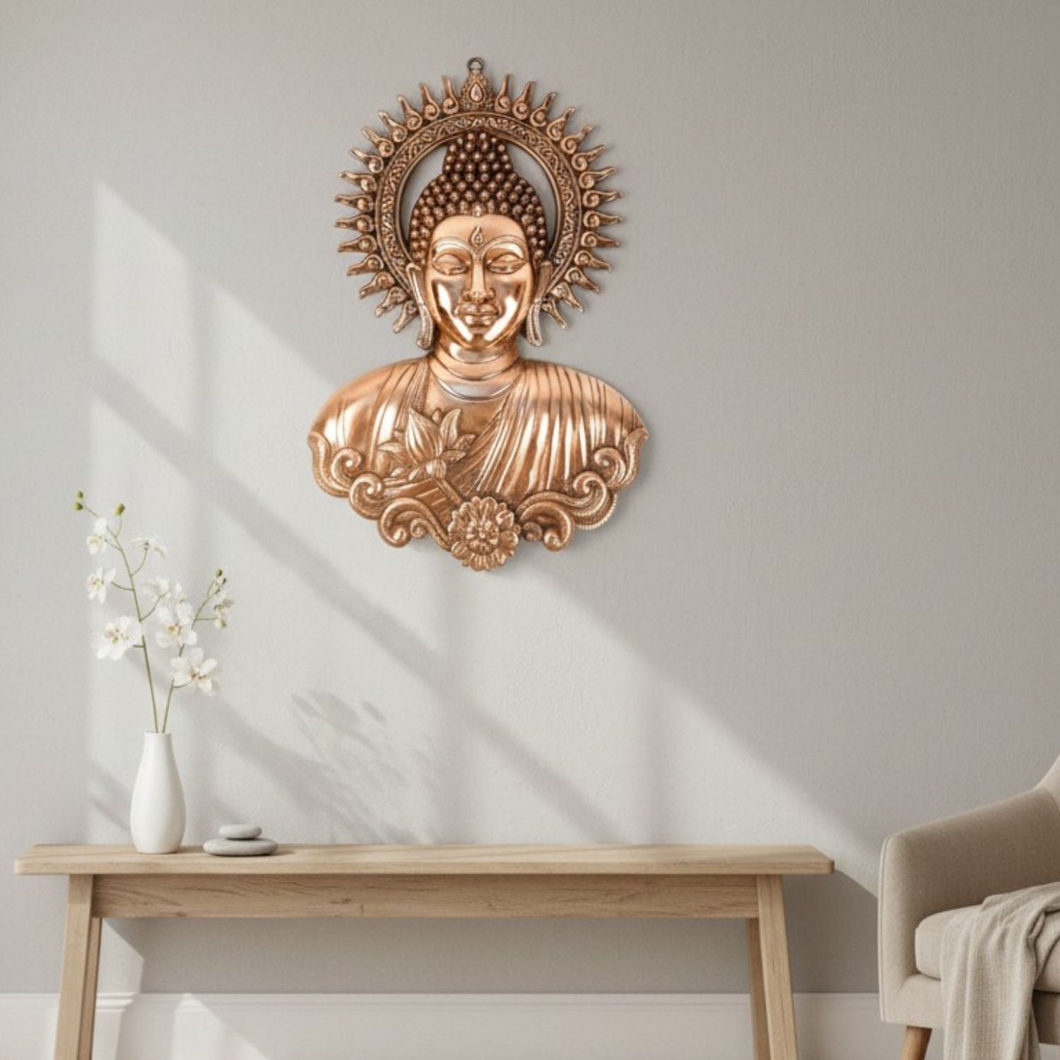 Gautam Buddha Big Wall Hanging For Home – 23 Inch - Apkamart