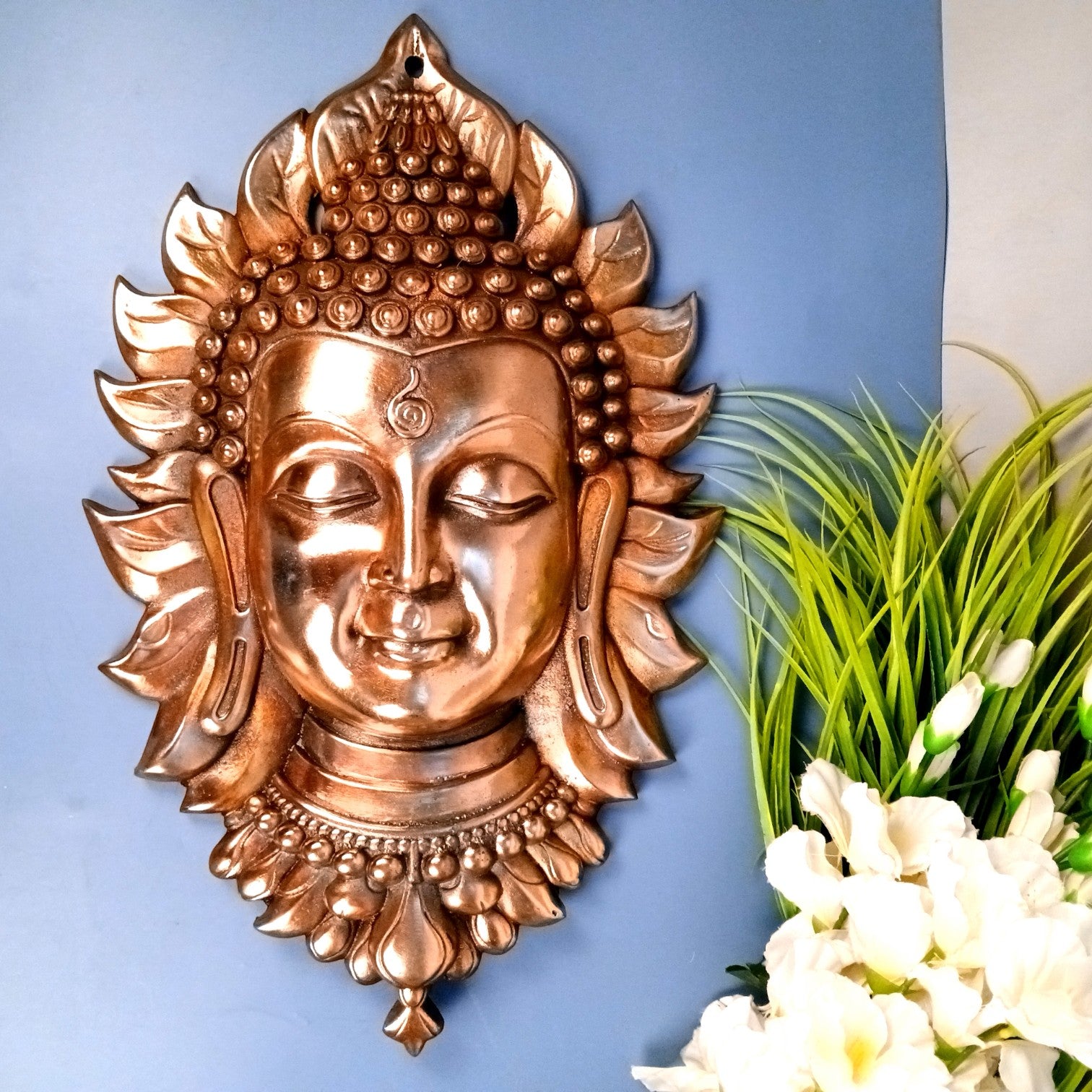 Buddha Wall Hanging for Home Decor | Decorative Wall Art for Living Room, Bedroom & Office | Wall Hanging Showpiece & Gift Item - 21 Inch - Apkamart