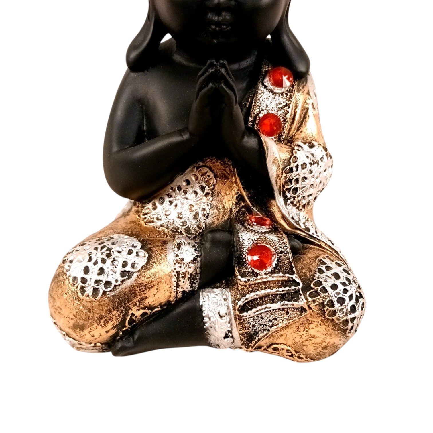 Buddha Statues | Lord Gautam Buddha Sitting Pose Idol Showpiece - For Living room, Home, Table, Shelf, Office Décor | Housewarming & Anniversary Gift - 10 Inch (Set Of 2) - Apkamart