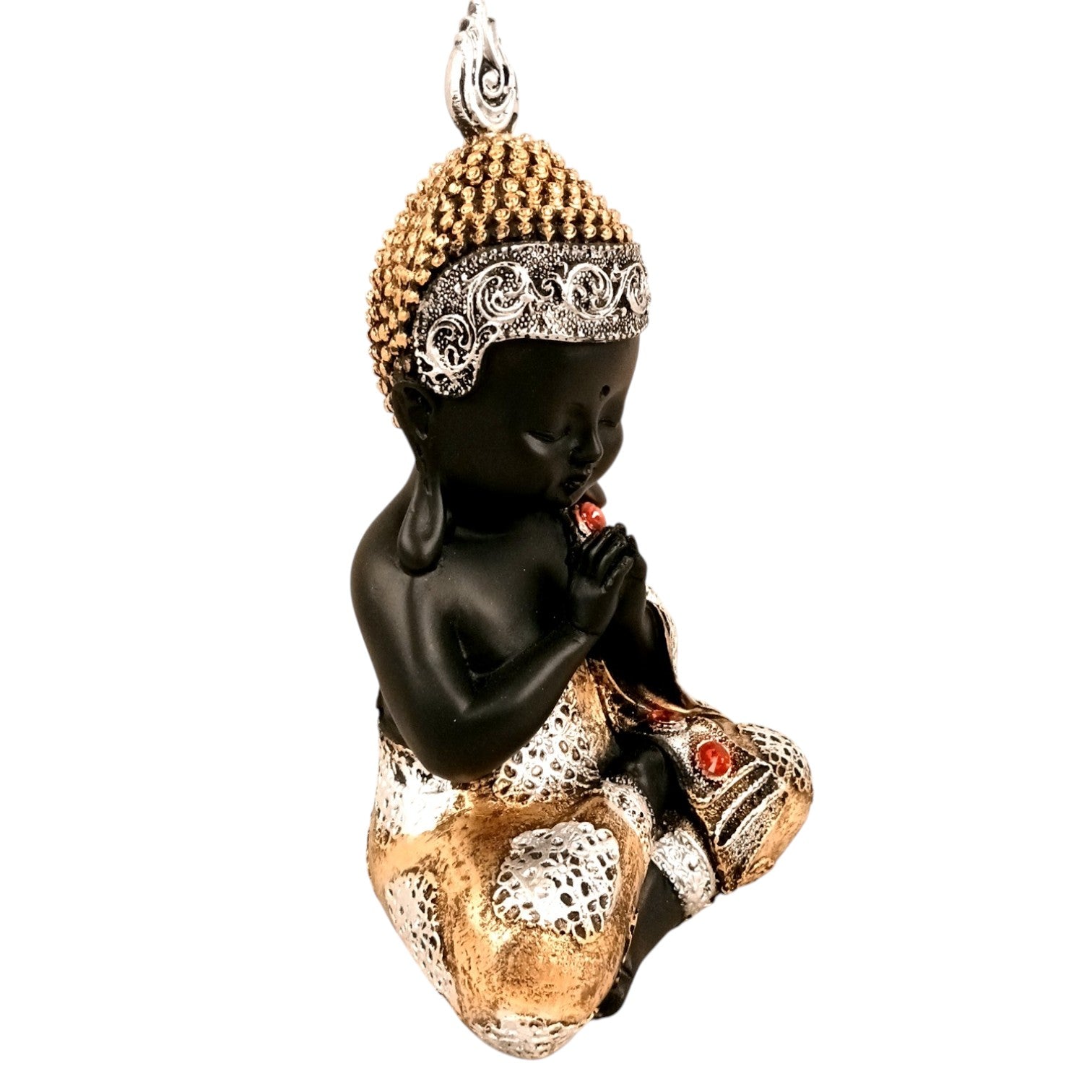 Buddha Statues | Lord Gautam Buddha Sitting Pose Idol Showpiece - For Living room, Home, Table, Shelf, Office Décor | Housewarming & Anniversary Gift - 10 Inch (Set Of 2) - Apkamart