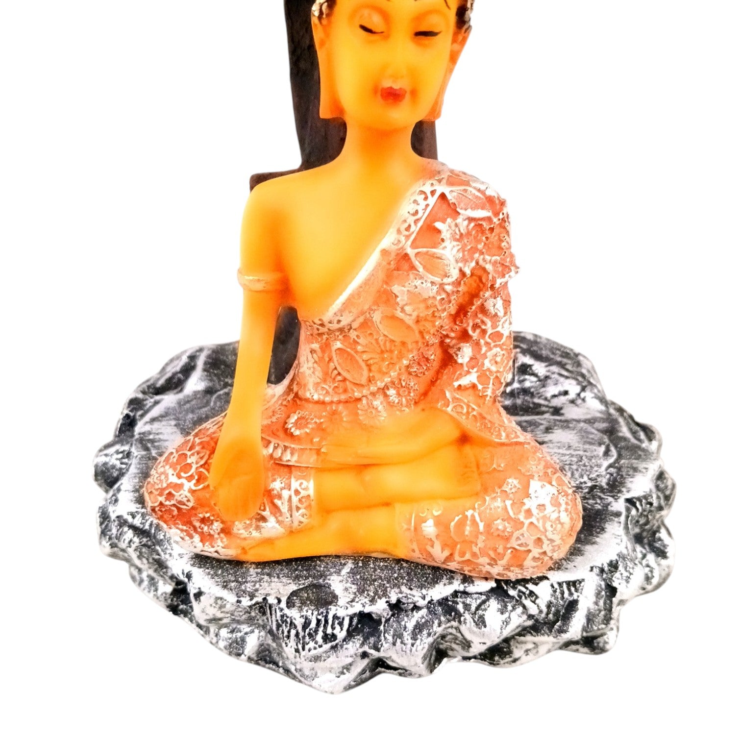 Buddha Statue | Lord Gautam Buddha in Meditation Under Tree Idol Showpiece - For Living room, Home, Table, Shelf, Office Decor & Gift - 9 Inch - Apkamart