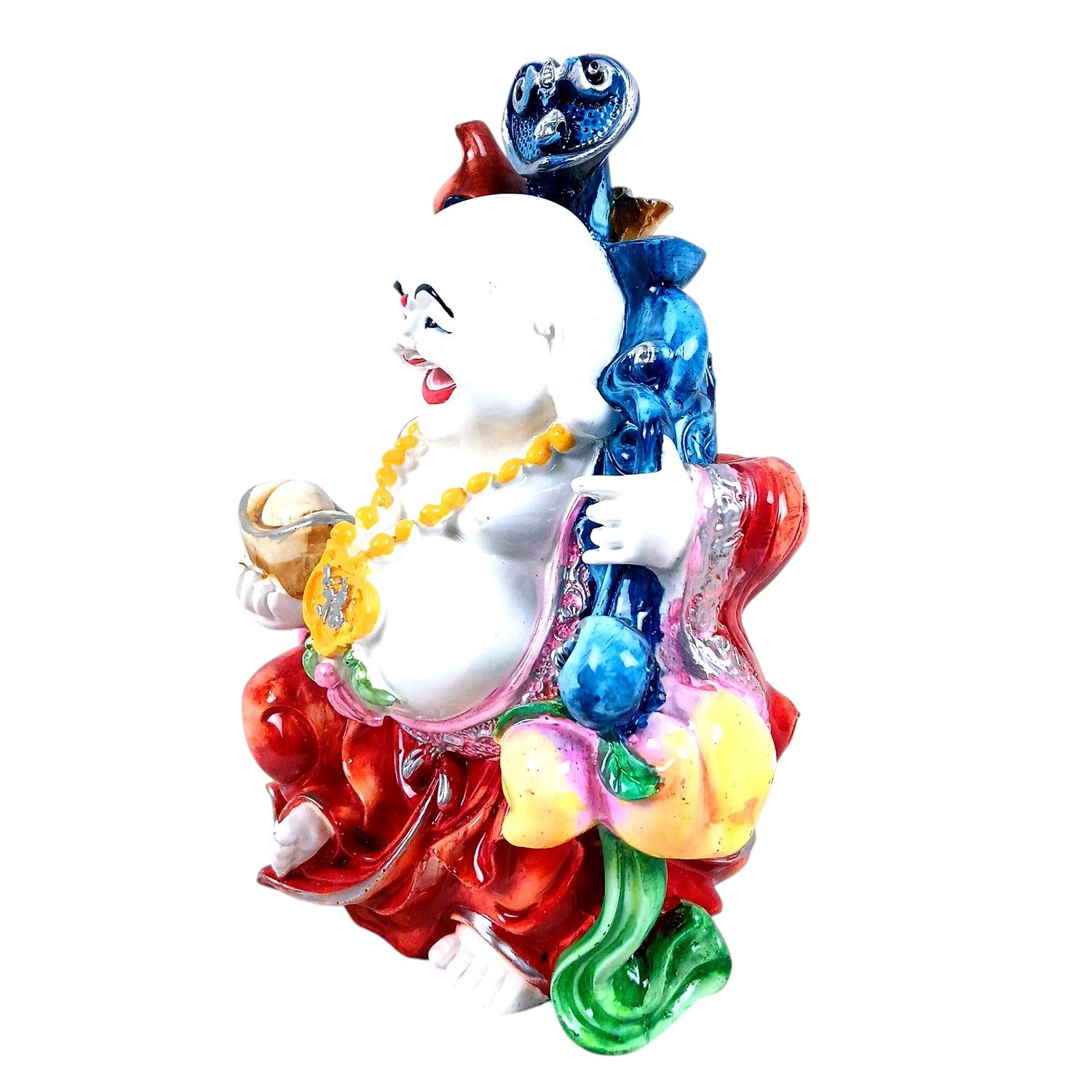 Laughing Buddha Showpiece with Rustic Look | Baby Monk Showpiece - For Home, Table & Office Decor & Gift | Feng Shui Decor - 8 Inch - Apkamart