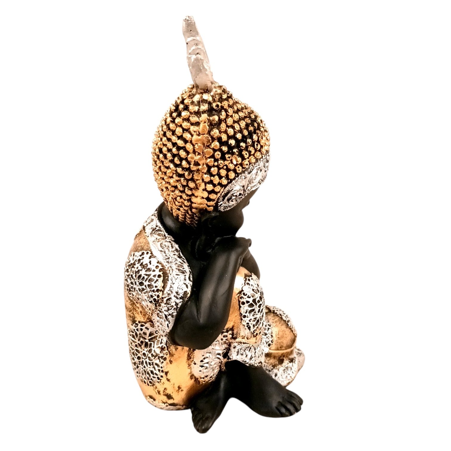 Buddha Statues | Lord Gautam Buddha Sitting Pose Idol Showpiece - For Living room, Home, Table, Shelf, Office Décor | Housewarming & Birthday Gift - 10 Inch (Set Of 2) - Apkamart
