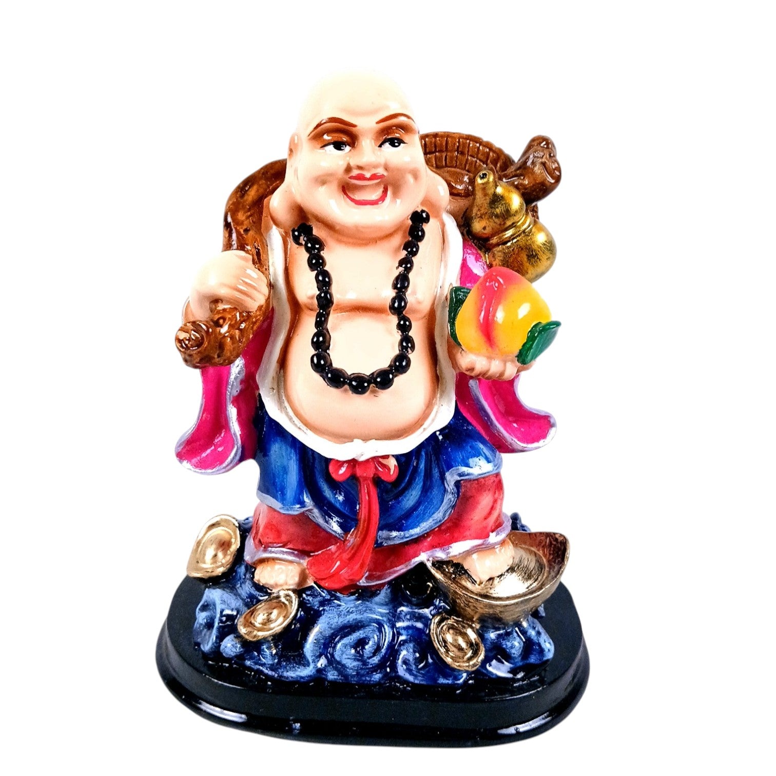 Buddhha Showpiece with Rustic Look | Feng Shui Decor - For Good Luck, Home, Table, Office Decor & Gift - 6 Inch - Apkamart