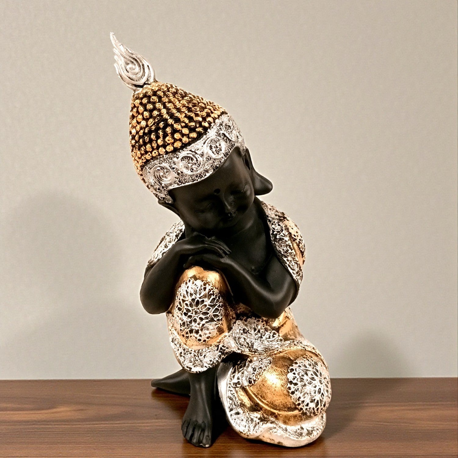 Buddha Statues | Lord Gautam Buddha Sitting Pose Idol Showpiece - For Living room, Home, Table, Shelf, Office Décor | Housewarming & Birthday Gift - 10 Inch - Apkamart