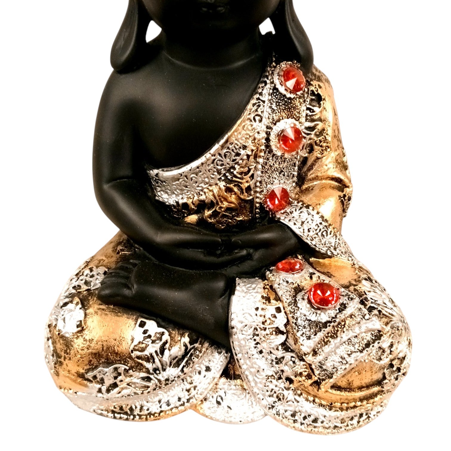 Buddha Statues | Lord Gautam Buddha Sitting Pose Idol Showpiece - For Living room, Home, Table, Shelf, Office Décor | Housewarming & Birthday Gift - 10 Inch (Set Of 4) - Apkamart