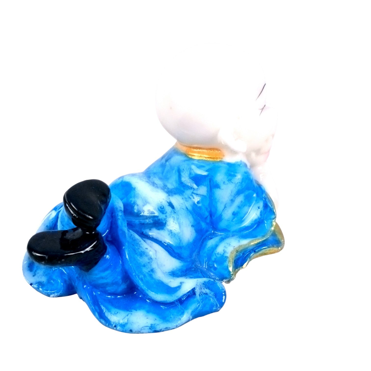 Baby Monk Laughing Buddha Showpiece | Cute Buddha for Home Decor & Office Decor | Decorative Figurine for Living Room, Table & Gifting - 6 Inch - Apkamart