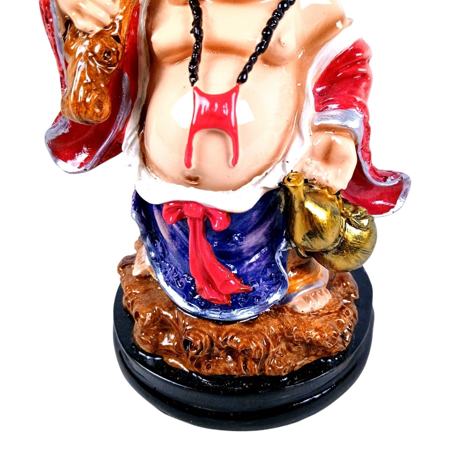 Buddhha Showpiece with Rustic Look | Feng Shui Decor - For Good Luck, Home, Table, Office Decor & Gift - 7 Inch - Apkamart
