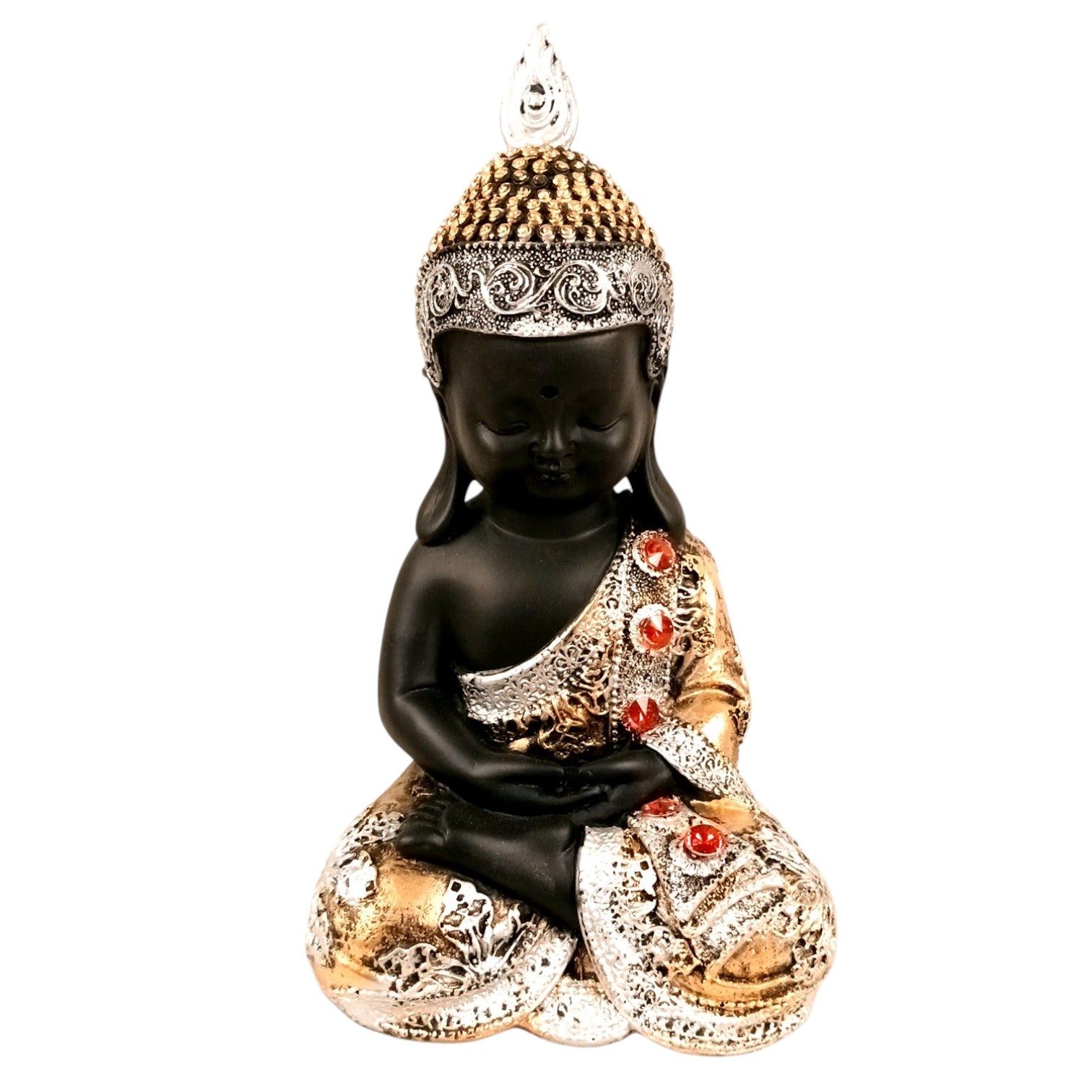 Buddha Statues | Lord Gautam Buddha Idol Sitting Pose Showpiece - For Living room, Home, Table, Shelf, Office Décor | Housewarming & Birthday Gift - 10 Inch - Apkamart
