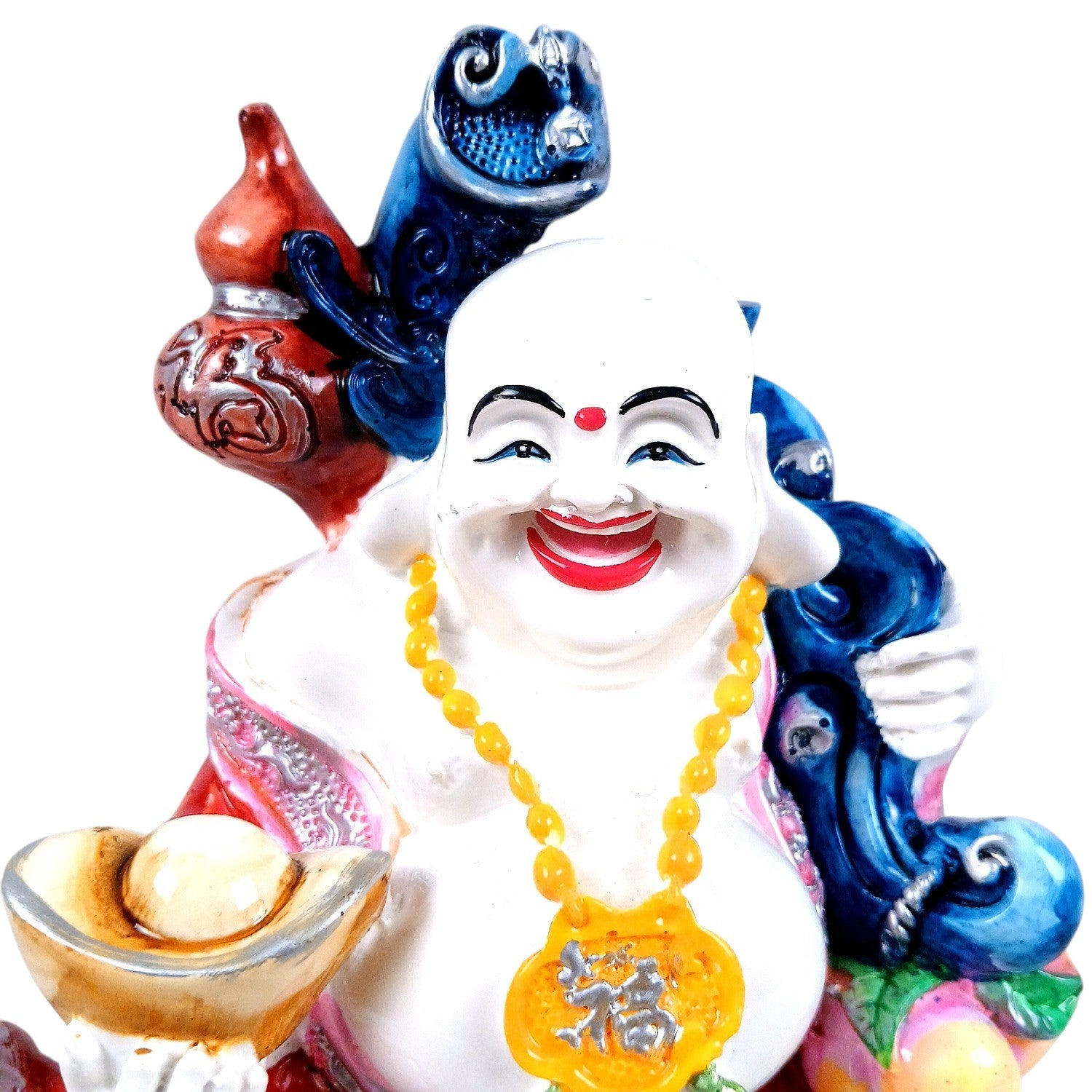 Laughing Buddha Showpiece with Rustic Look | Baby Monk Showpiece - For Home, Table & Office Decor & Gift | Feng Shui Decor - 8 Inch - Apkamart